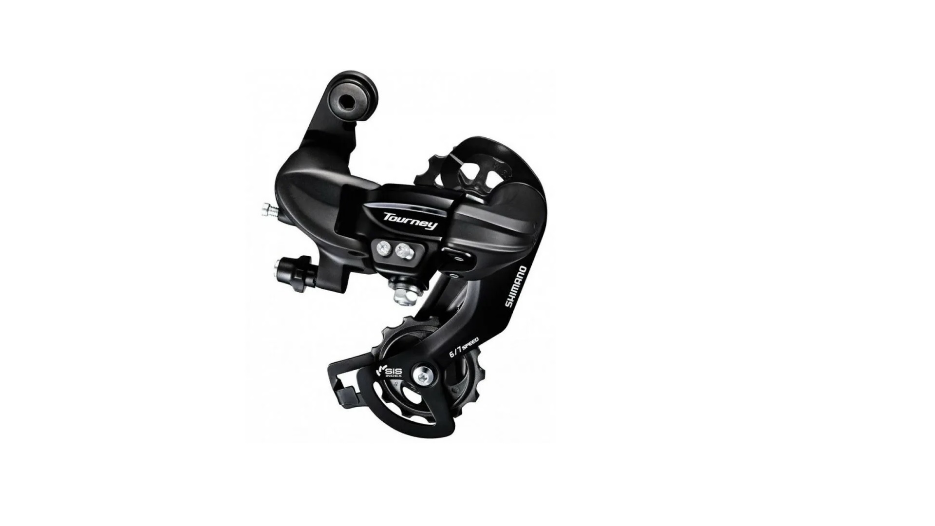 Переключатель задний Shimano Tourney, TY300, SGS, 6/7скоростей, крепление на болт, черный, без упако