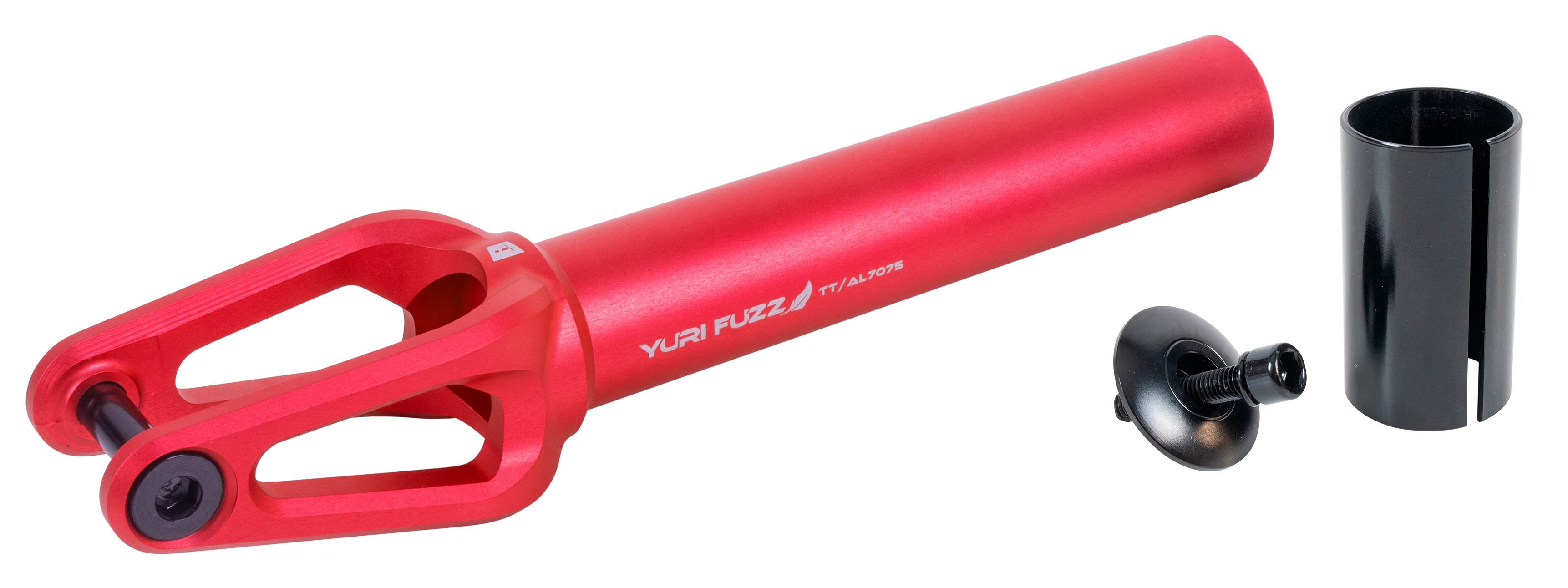 Вилка для X-Treme самоката, Yuri Fuzz, AL 7075 (SCS/HIC 24x110мм колеса) Red