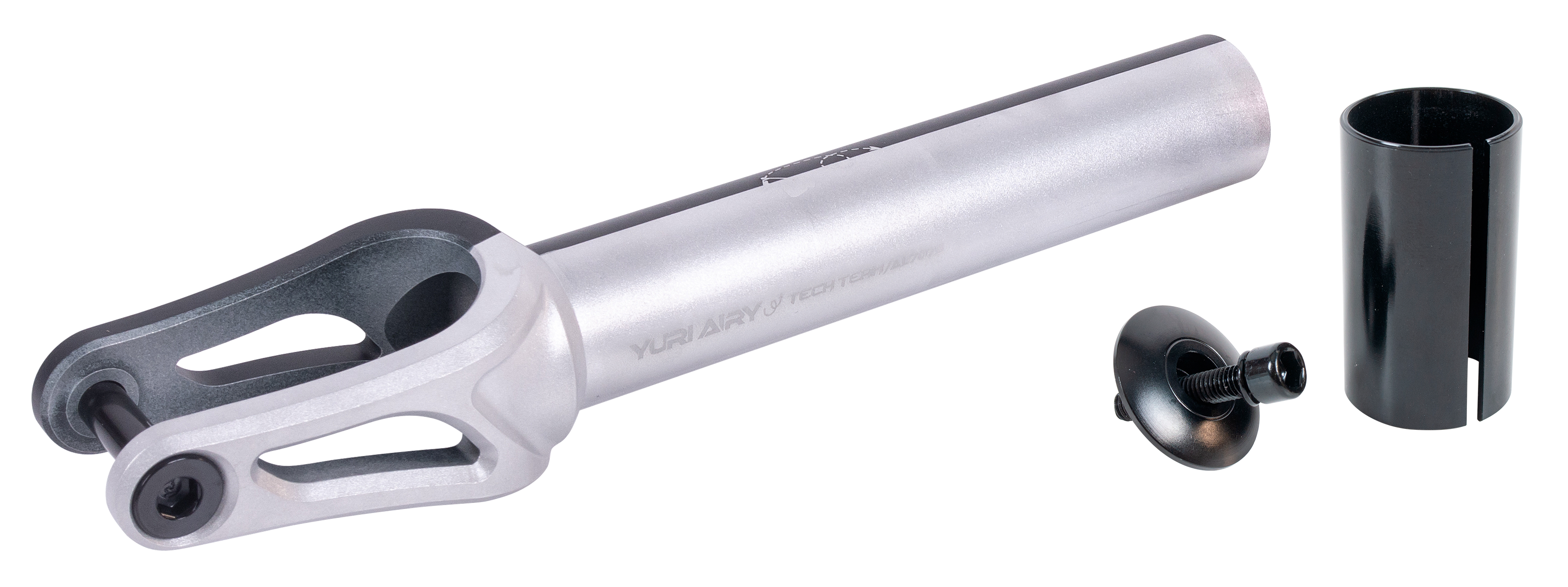 Вилка для X-Treme самоката, Yuri Airy, AL 7075 (SCS/HIC 24x110мм колеса) Black\Grey