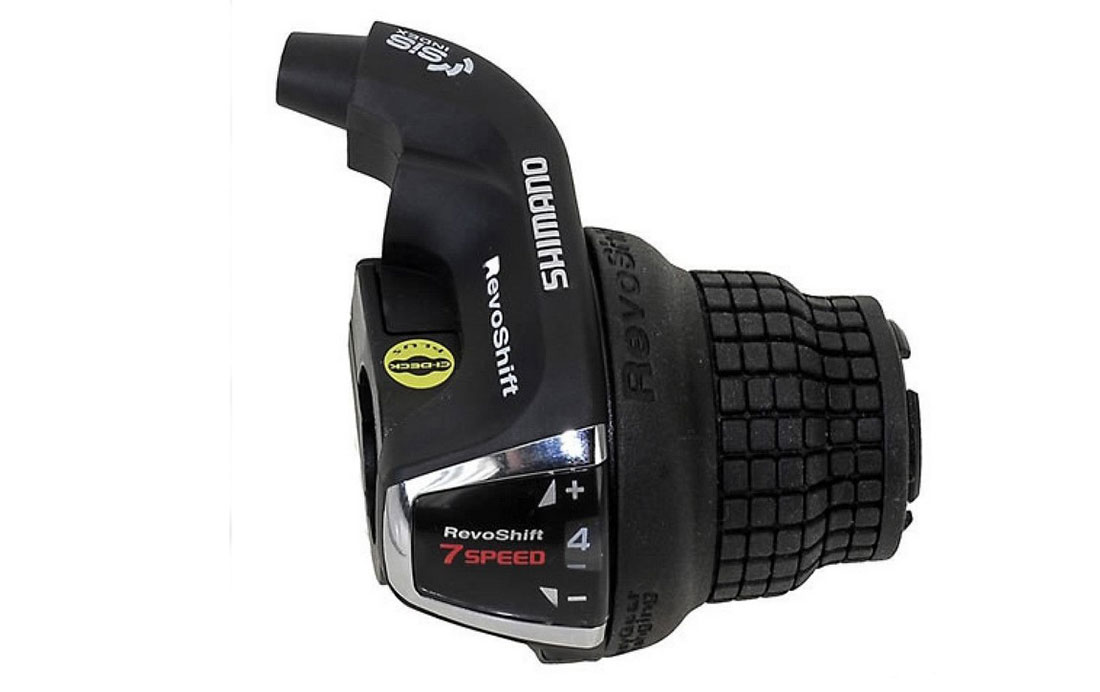 Шифтер Shimano Tourney TY, RS35, правый, 7 скоростей (SIS), индикатор, трос 2400мм, черный, без упак