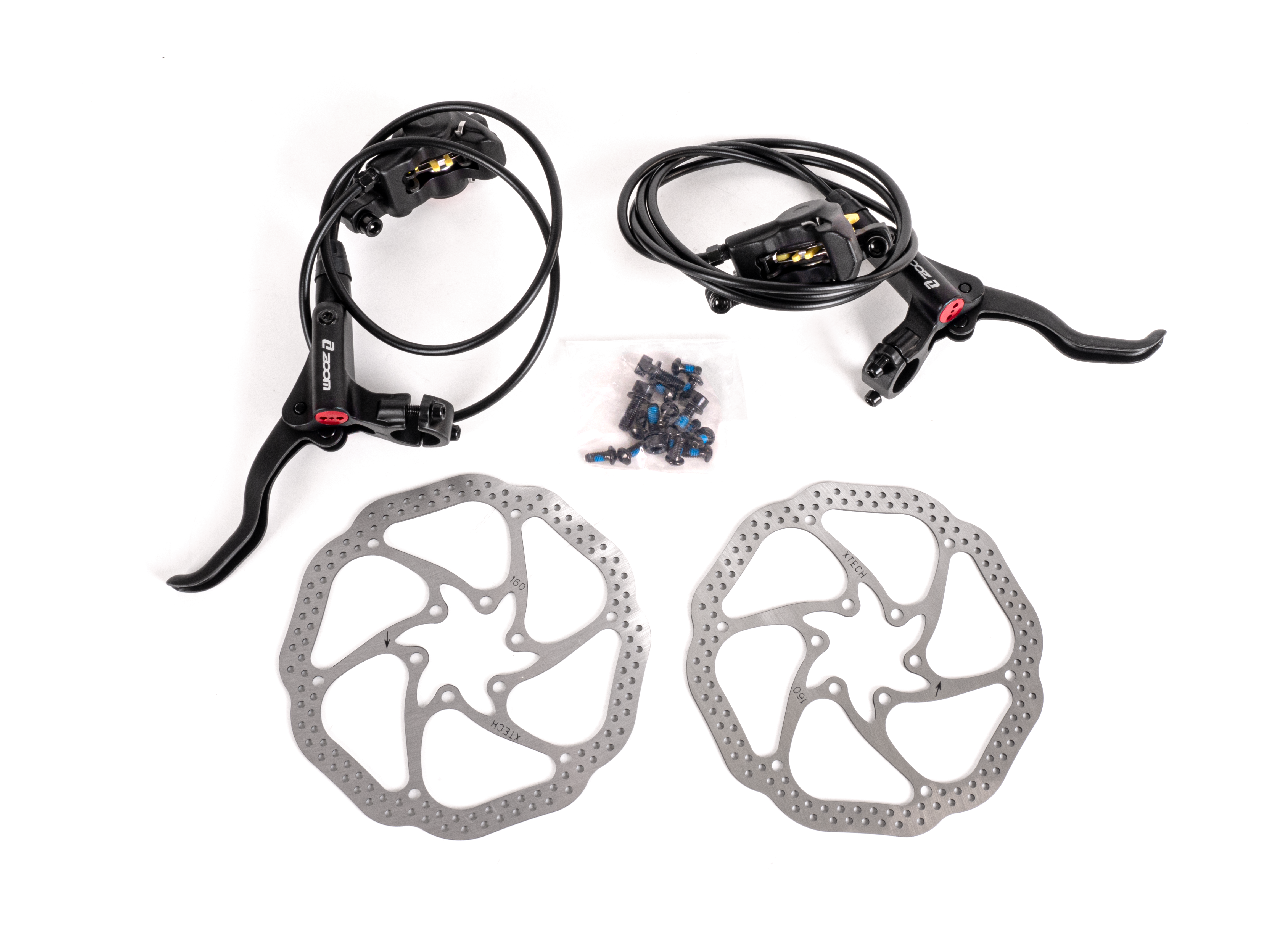 Тормоз HD-M220 гидравлический. Комплект передний 800ммзадний 1400мм  (рукояткагидролиниякалипер Loga