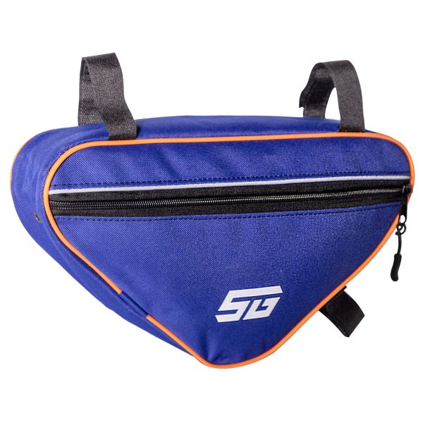 Велосумка под раму STG, модель FB-003, размер 33х18х6 см, василк/оранжевый