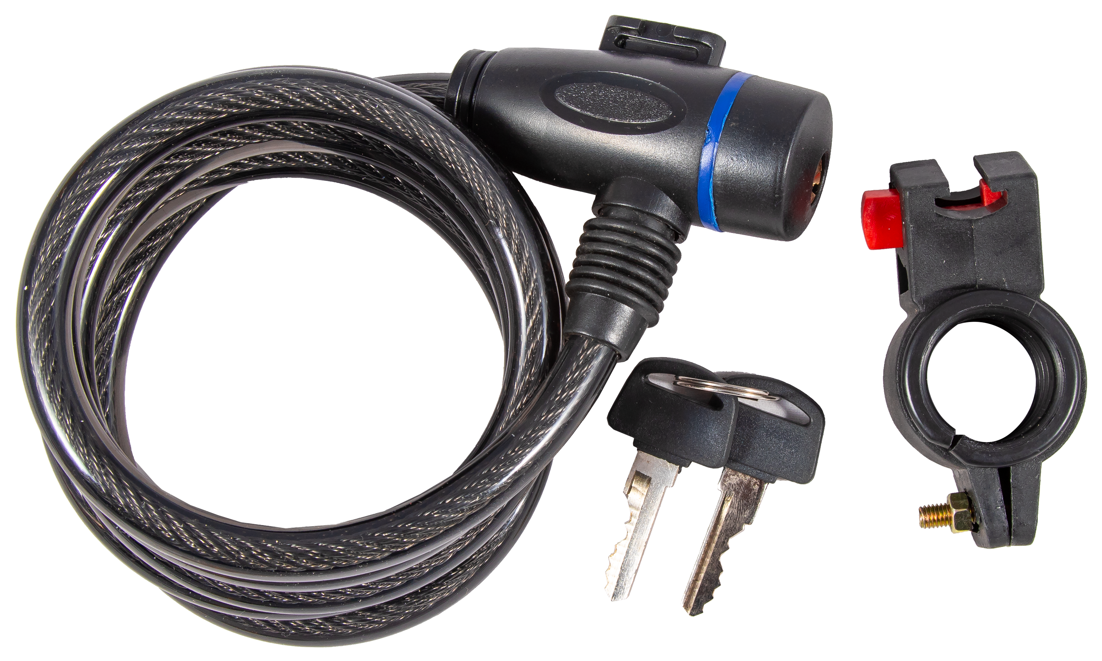 Замок велосипедный 10х1500 mm ключ GK 1/60 GK102.110