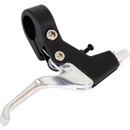 Ручки тормозные STG MBL-421PA для дет. вел., правая, 3 пальца, пластик, черный с серебристым