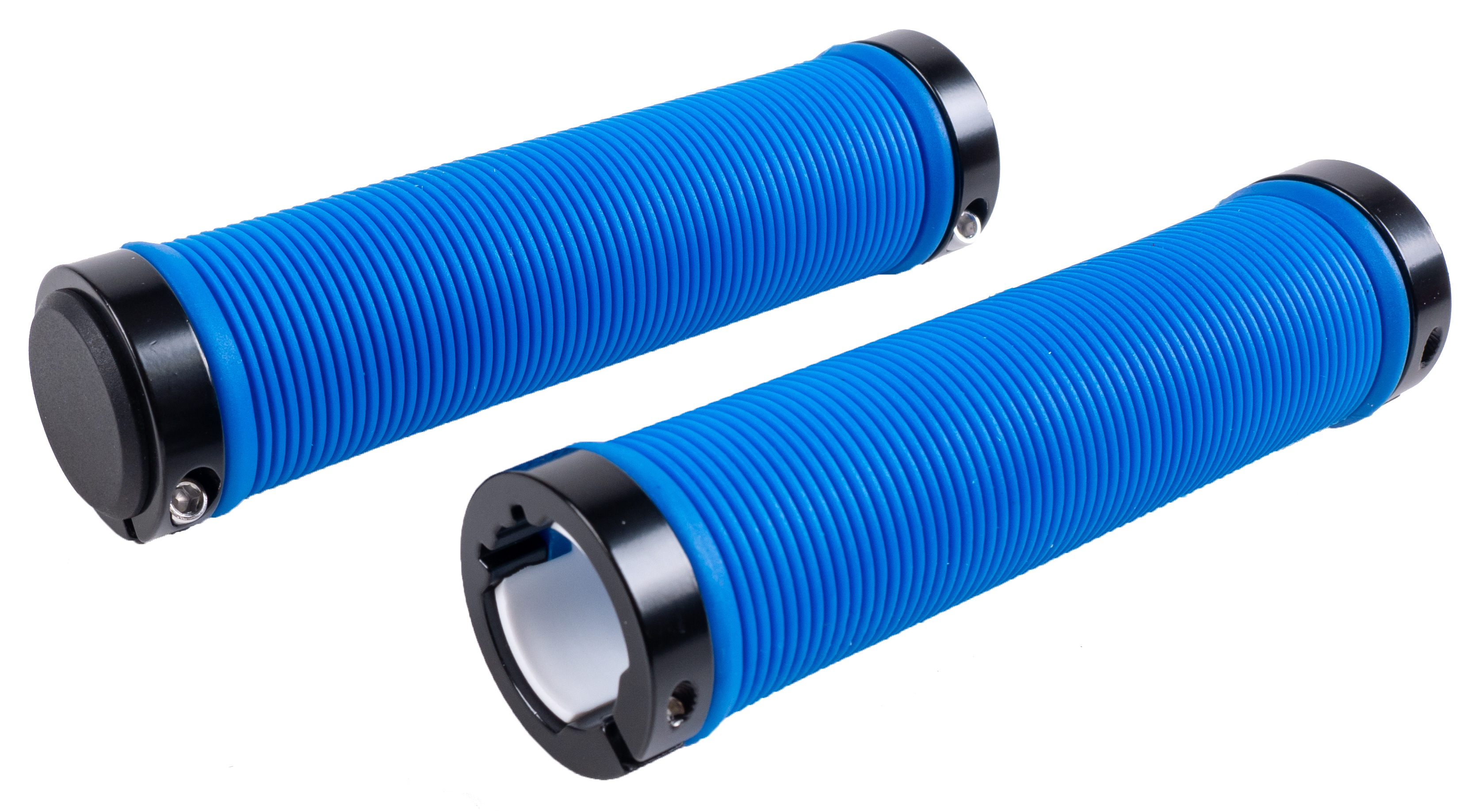 Грипсы круглые с двумя кольцами фиксаторами  TPE (2 цвета) 130мм  SZ-151A SZ-151A