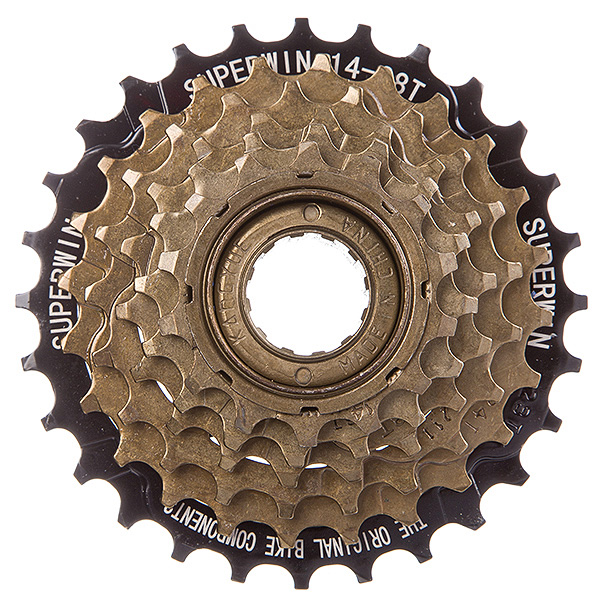 Трещотка KFW-664 6SP  14-16-18-21-24-28T 14-24T  корич