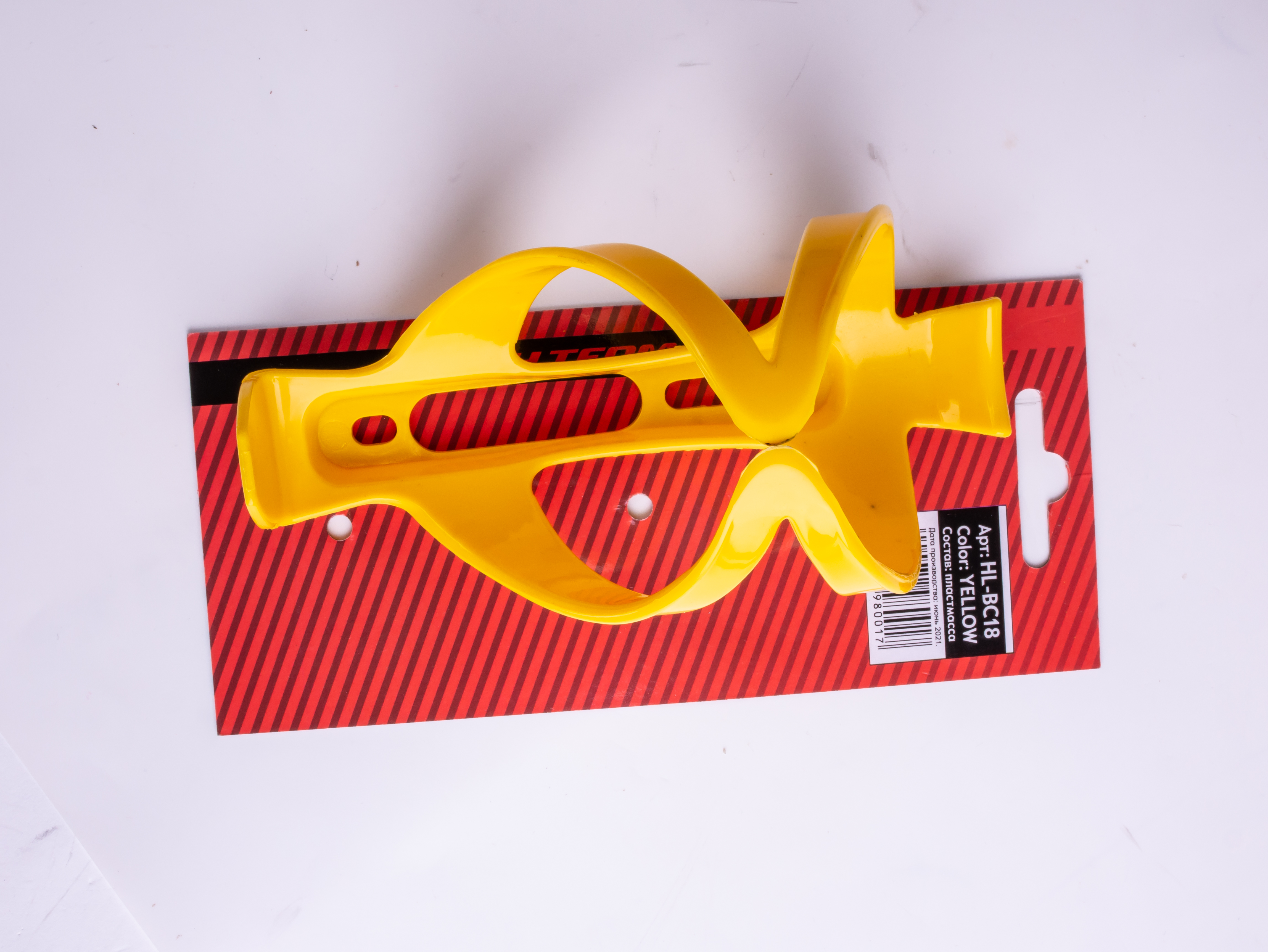 Флягодержатель на раму, пластмасса, желтый HL-BC18 yellow HL-BC18 yellow