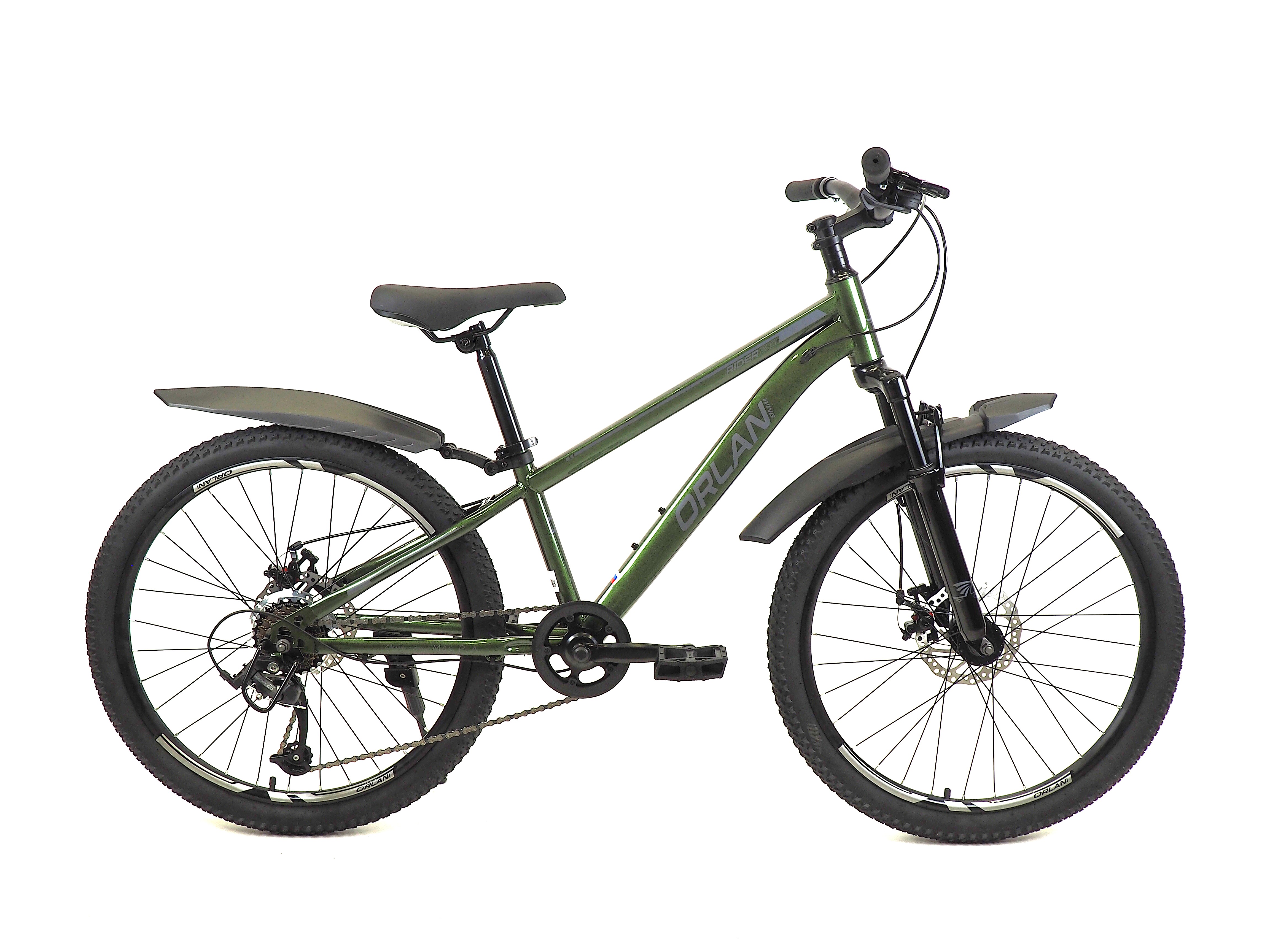 Велосипед ORLAN WING 24" RIDER 2.0 зеленый (серый), сталь, размер 12