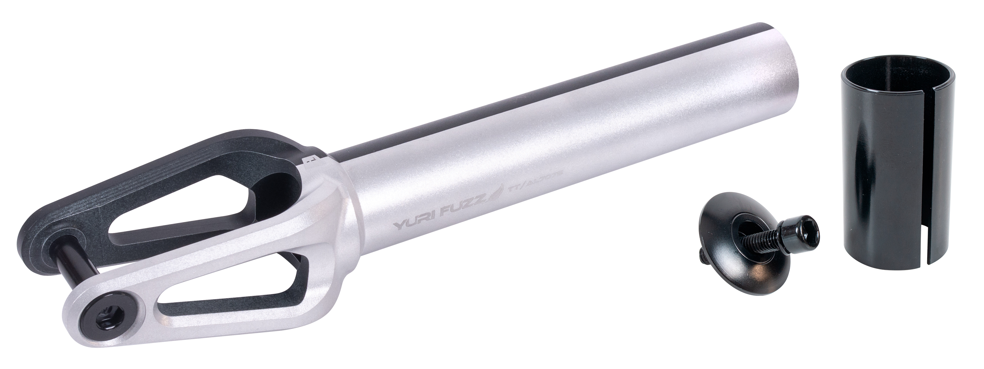 Вилка для X-Treme самоката, Yuri Fuzz, AL 7075 (SCS/HIC 24x110мм колеса) Black\grey