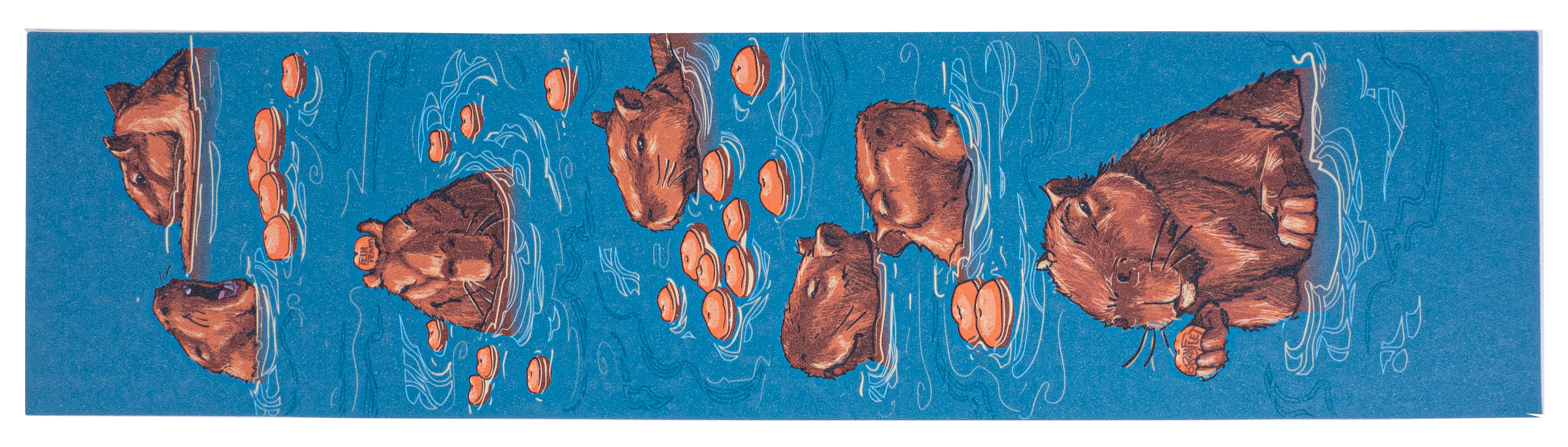 Шкурка для самоката Kapibara  blue 153х610 мм