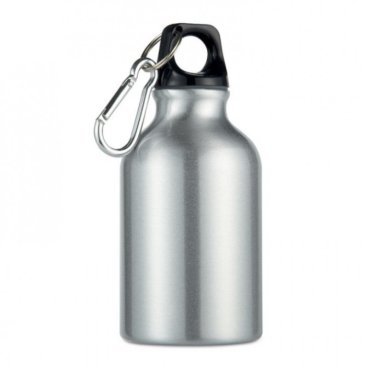 Бутылочка велосипедиста алюминиевая, 500 мл, c карабином, серый, AWB-GY-002