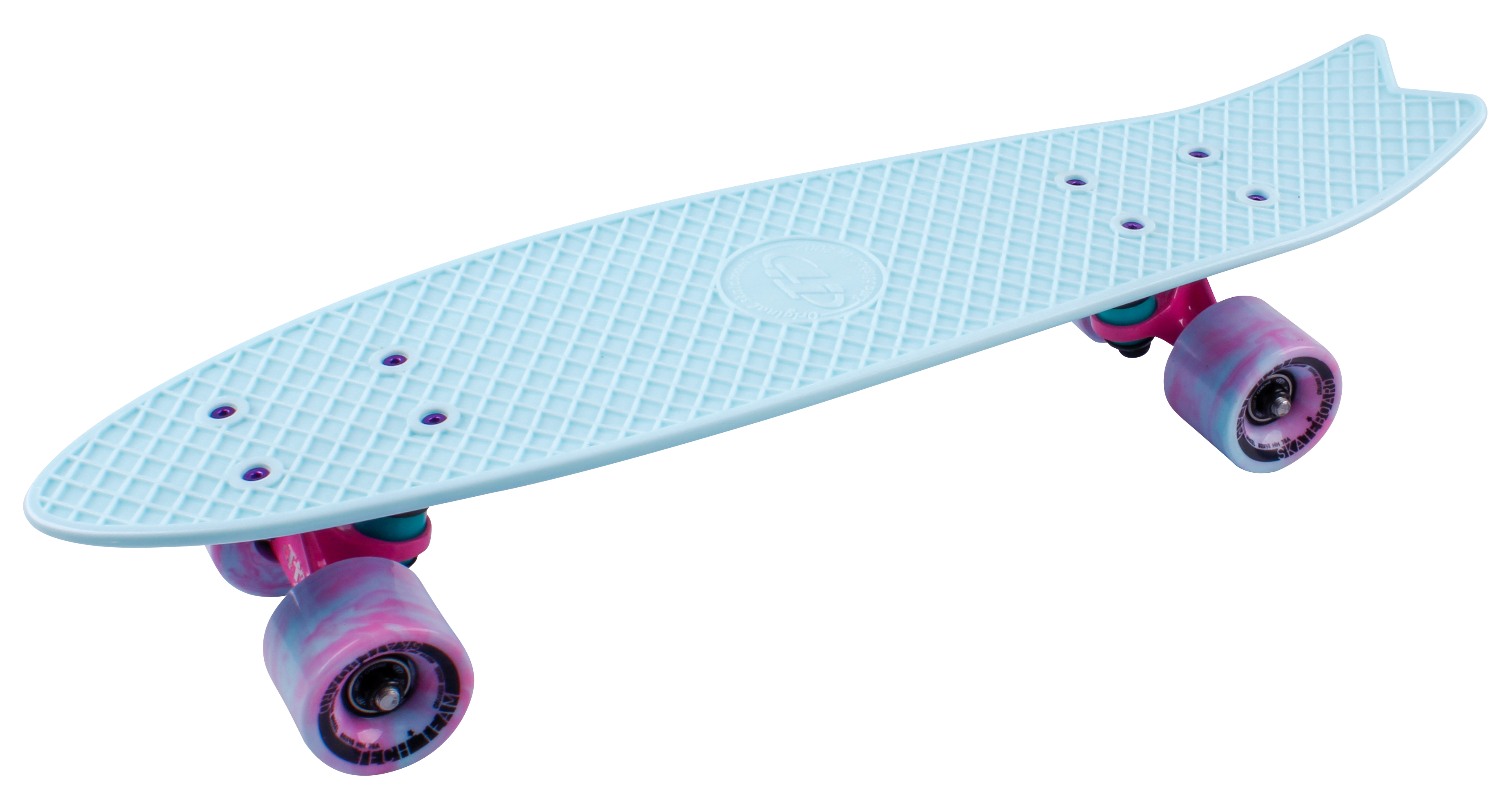 Скейтборд пластиковый Fishboard 23  sky blue 1/4 TLS-406