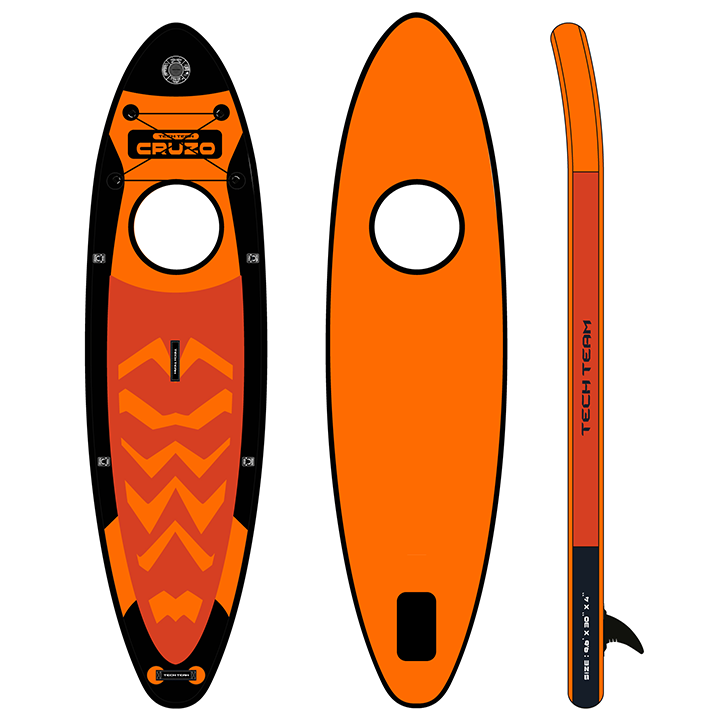 Сапборд Cruzo (orange) 290x77x10 см (с окном)