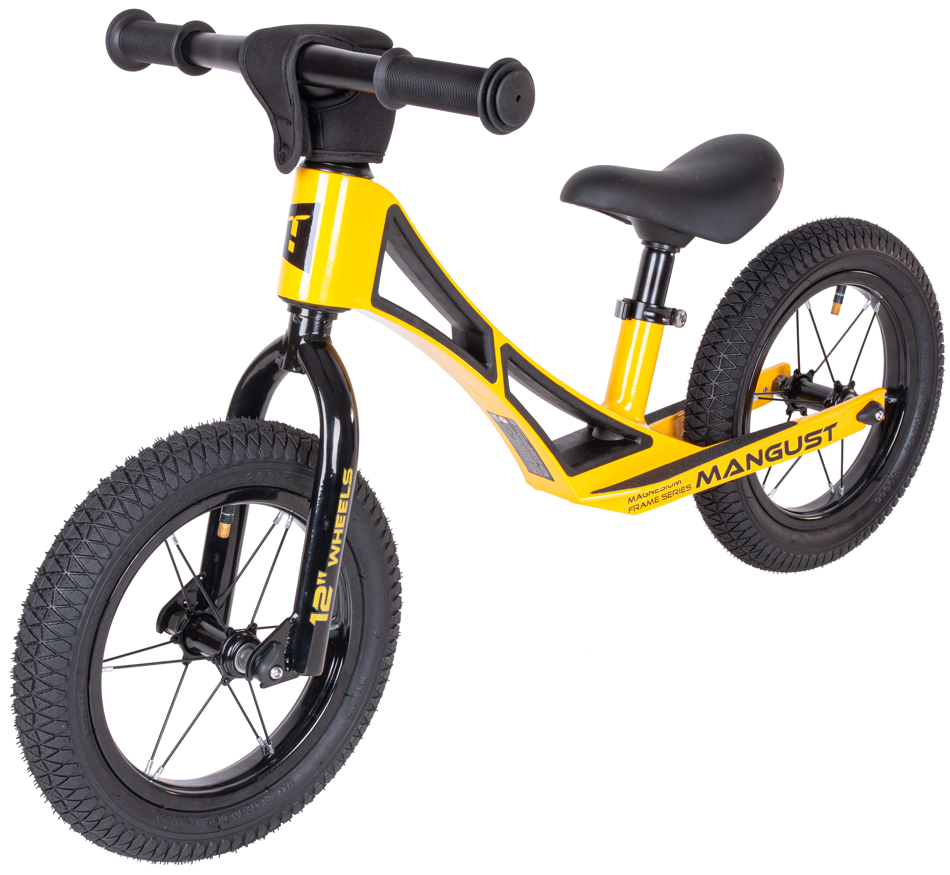 Беговел Mangust жлтый 1/1  колпачки