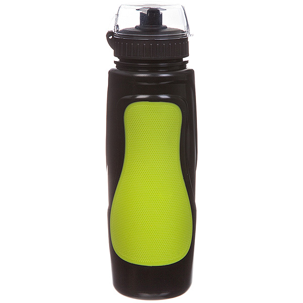 Велофляга STG  DC-BT-55 700мл защитной крышкой черн/зеленая.
