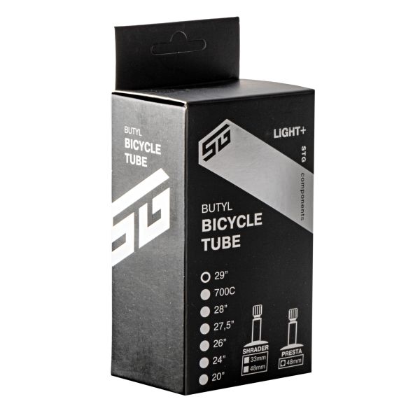Камера велосипедная STG Light, 29Х1.95/2.3, бутил, велониппель 48 мм, (упак. коробка)