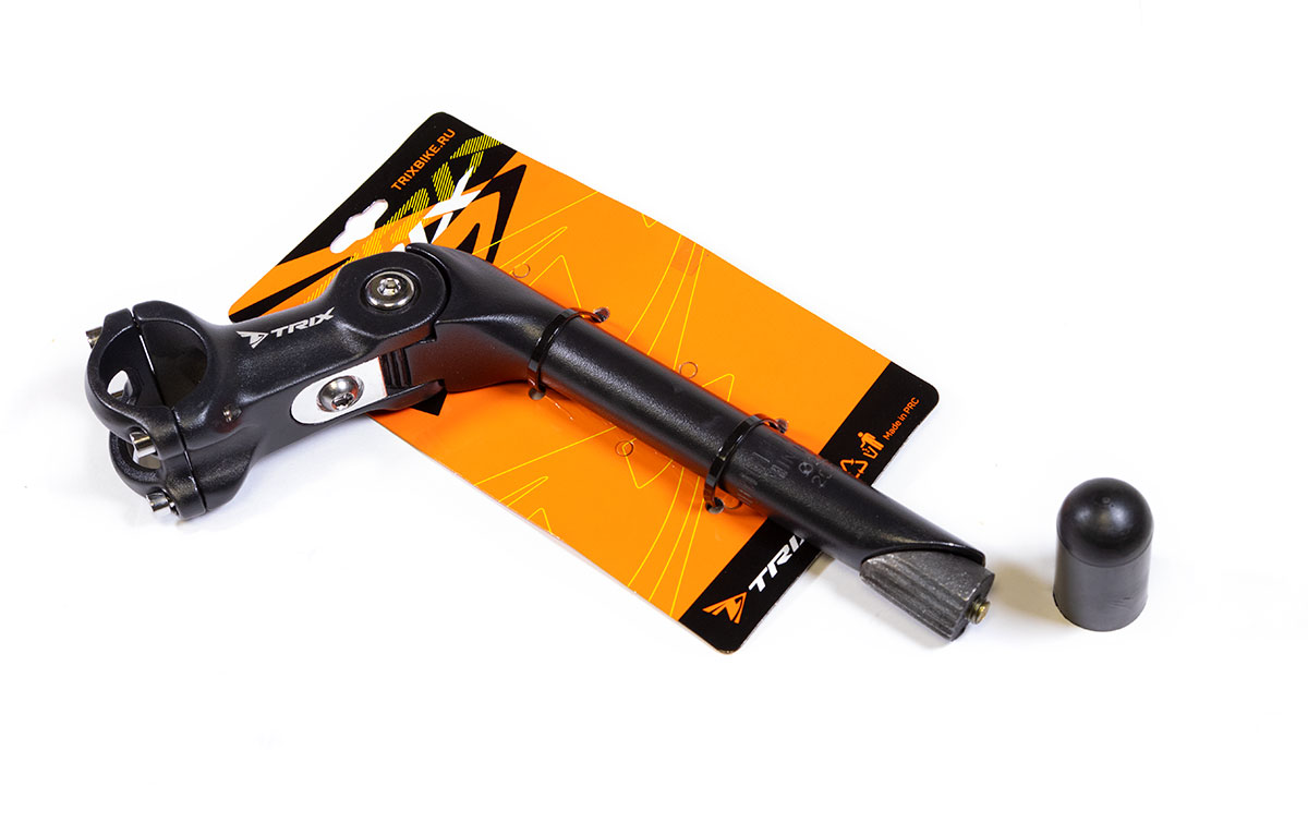 Вынос руля TRIX, алюминиевый кованый, для резьбовой вилки 1, под руль 31,8мм, четырехболтовый, h-180