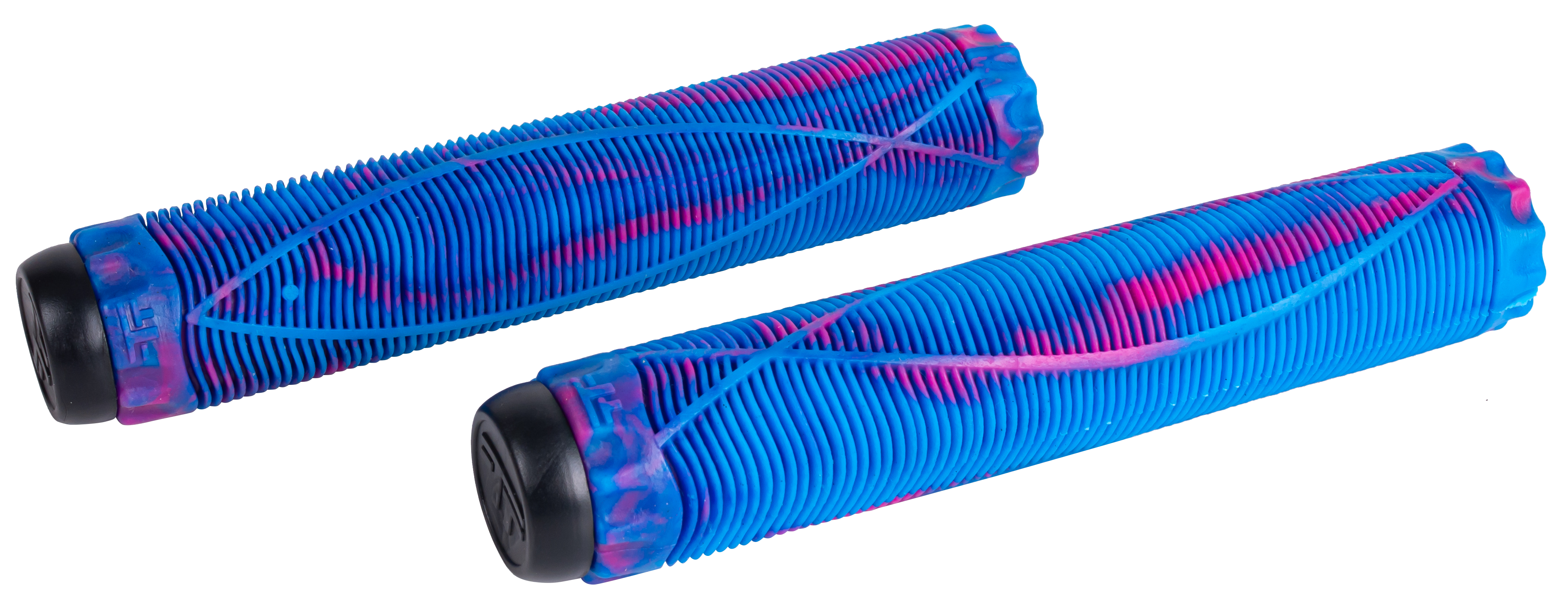 Н-р грипсы 2шт с барендами Fish, 170mm, Blue/Pink, на трюковой самокат 1/100 294354
