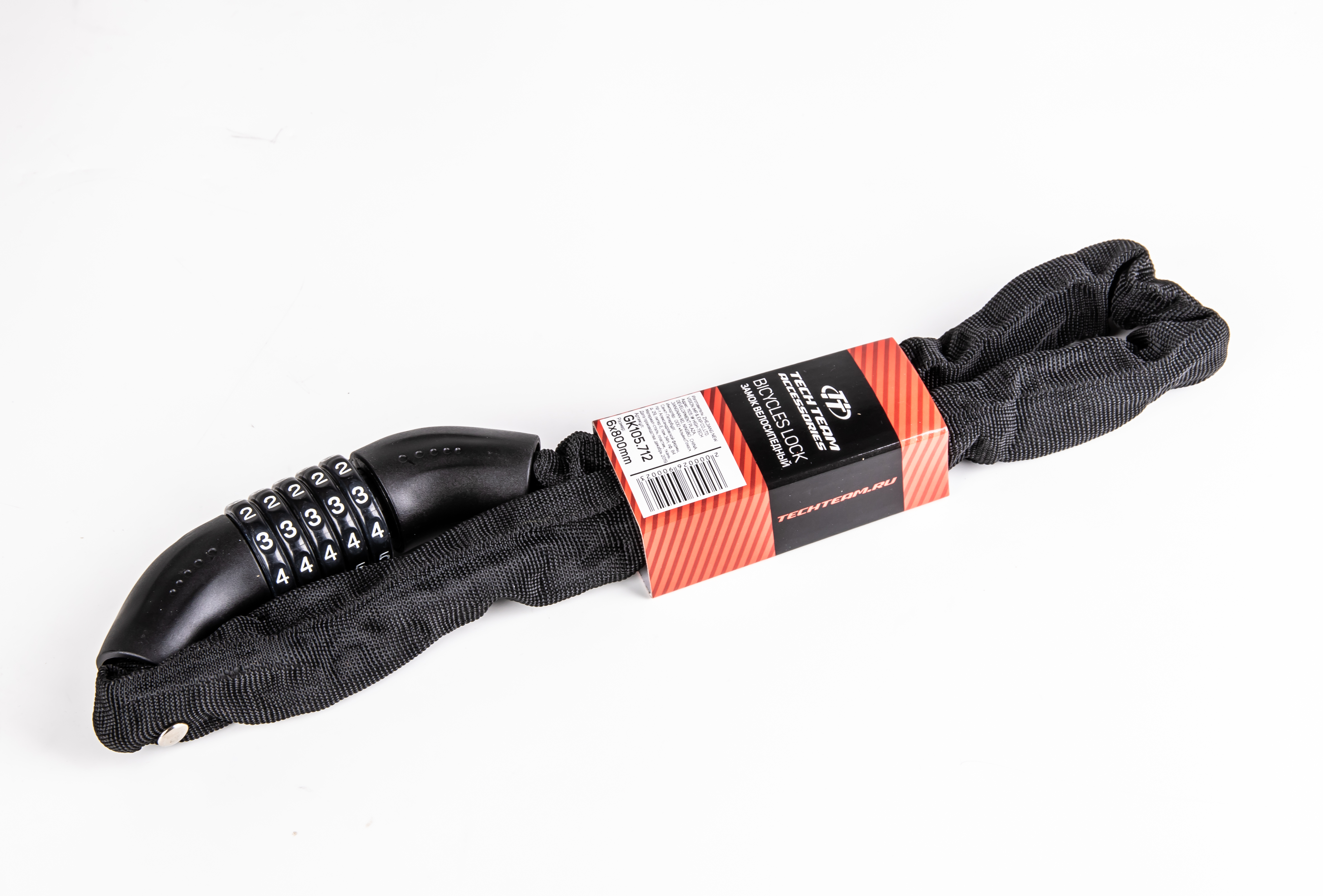 Замок велосипедный 8х1000 mm код GK105.712 1/12 GK105.712