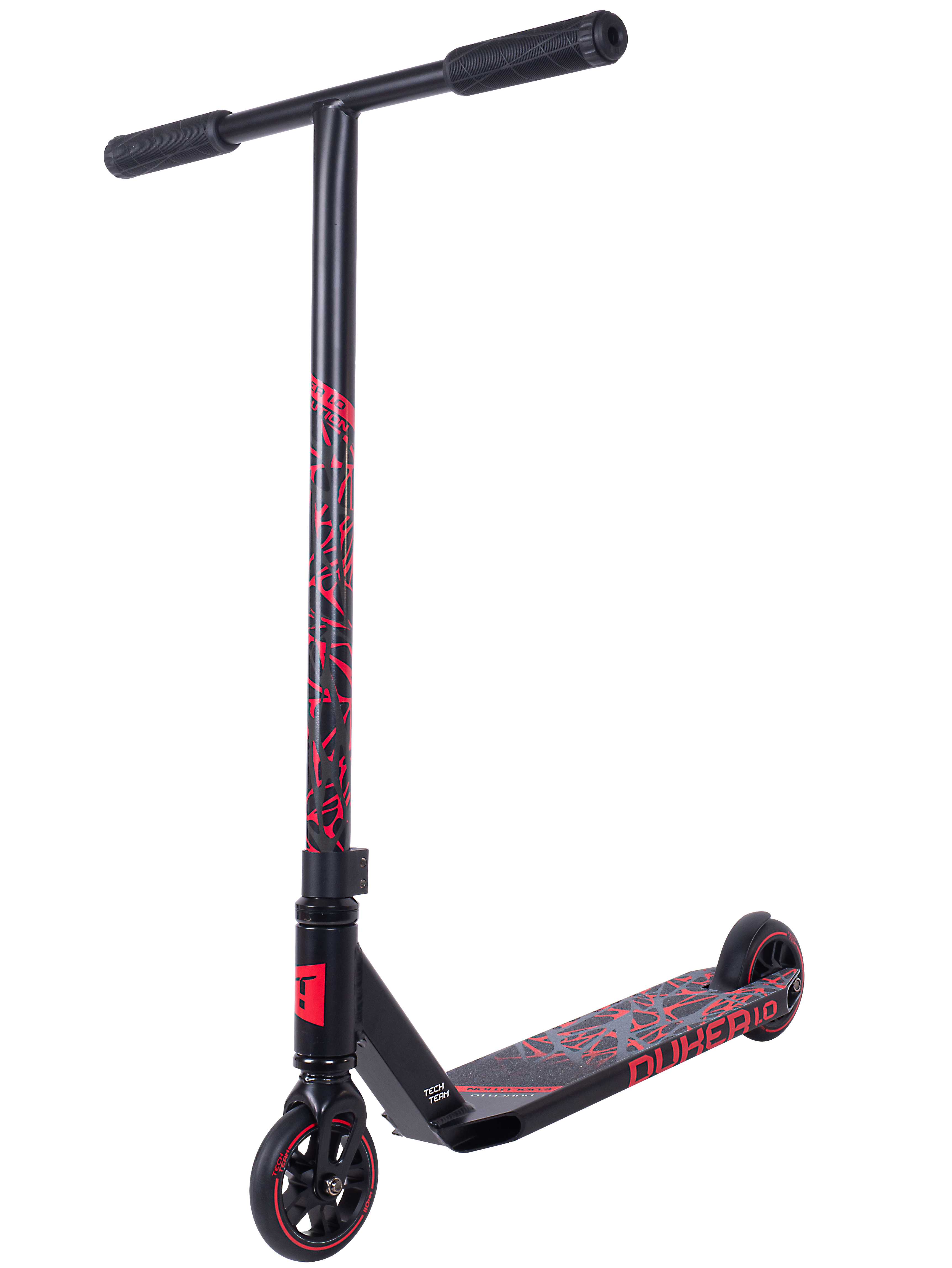 Самокат трюковой Duker 1.0 black/red 1/4