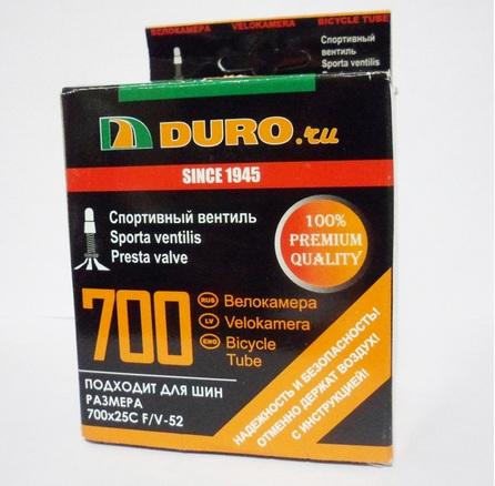 Камера 29 DURO, 700x25C (25x622), F/V 52мм