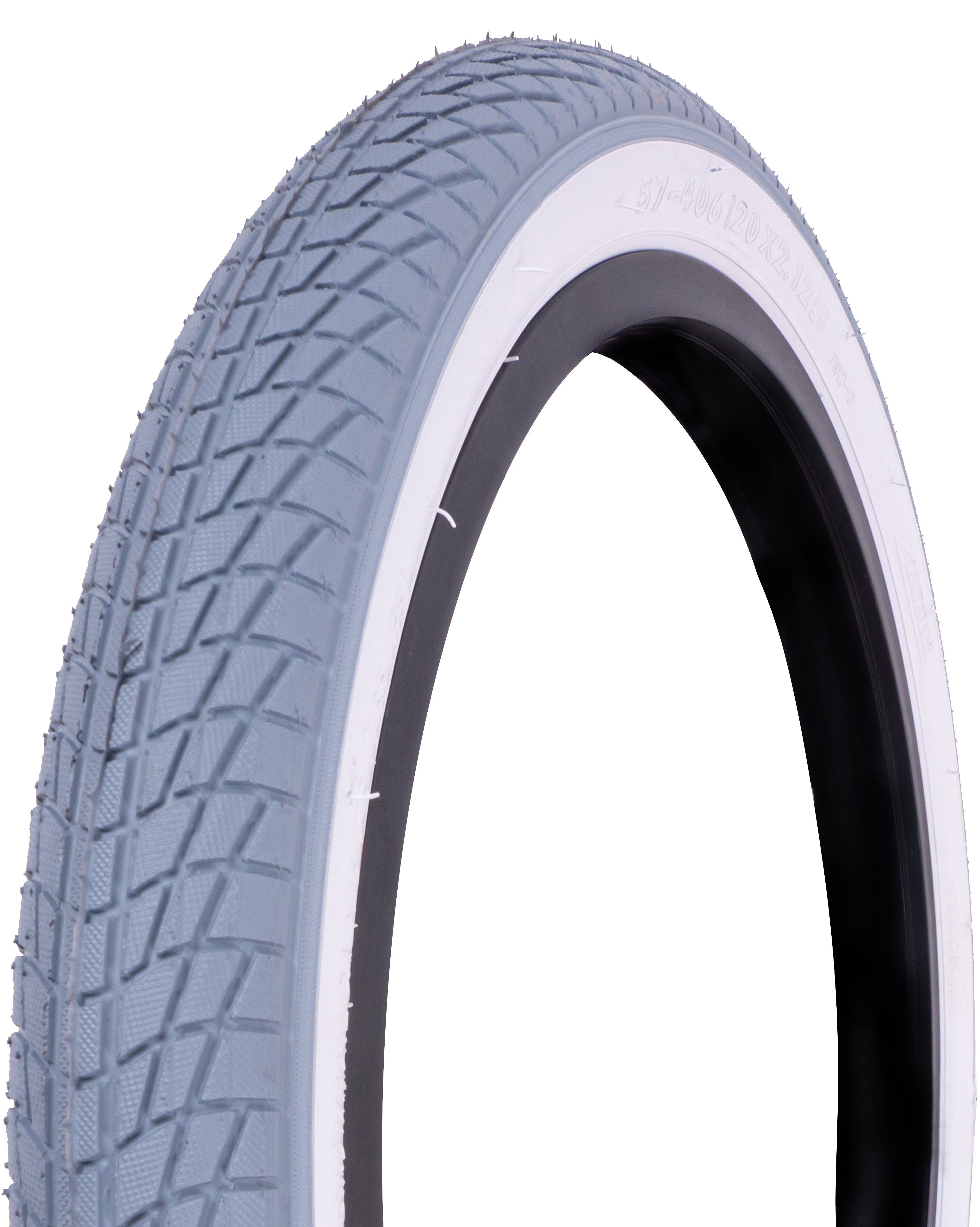 Покрышка WD 202.125 P1023 1/25 серый/ белая боковина P1023