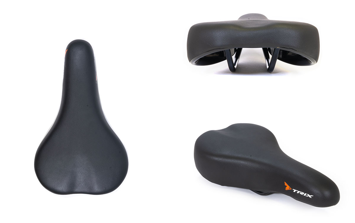 Седло TRIX детское 230х140 мм, черное (40)