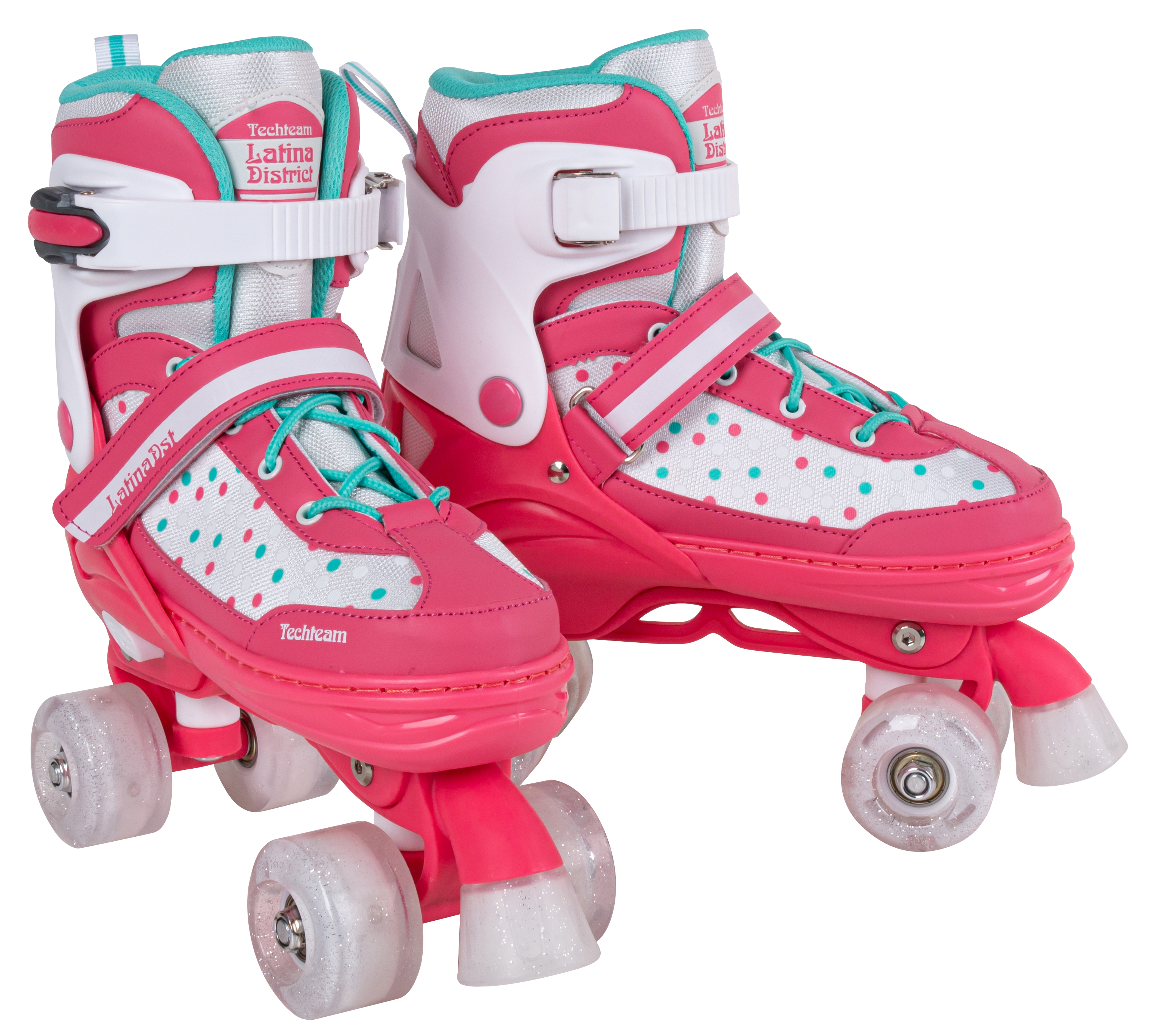 Коньки для танцев КВАДЫ Latina District белый/розовый S р.30-33