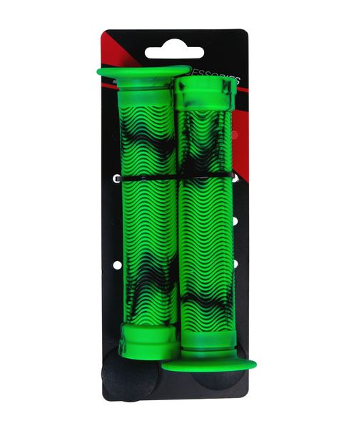 Грипсы 150мм черн/зелен