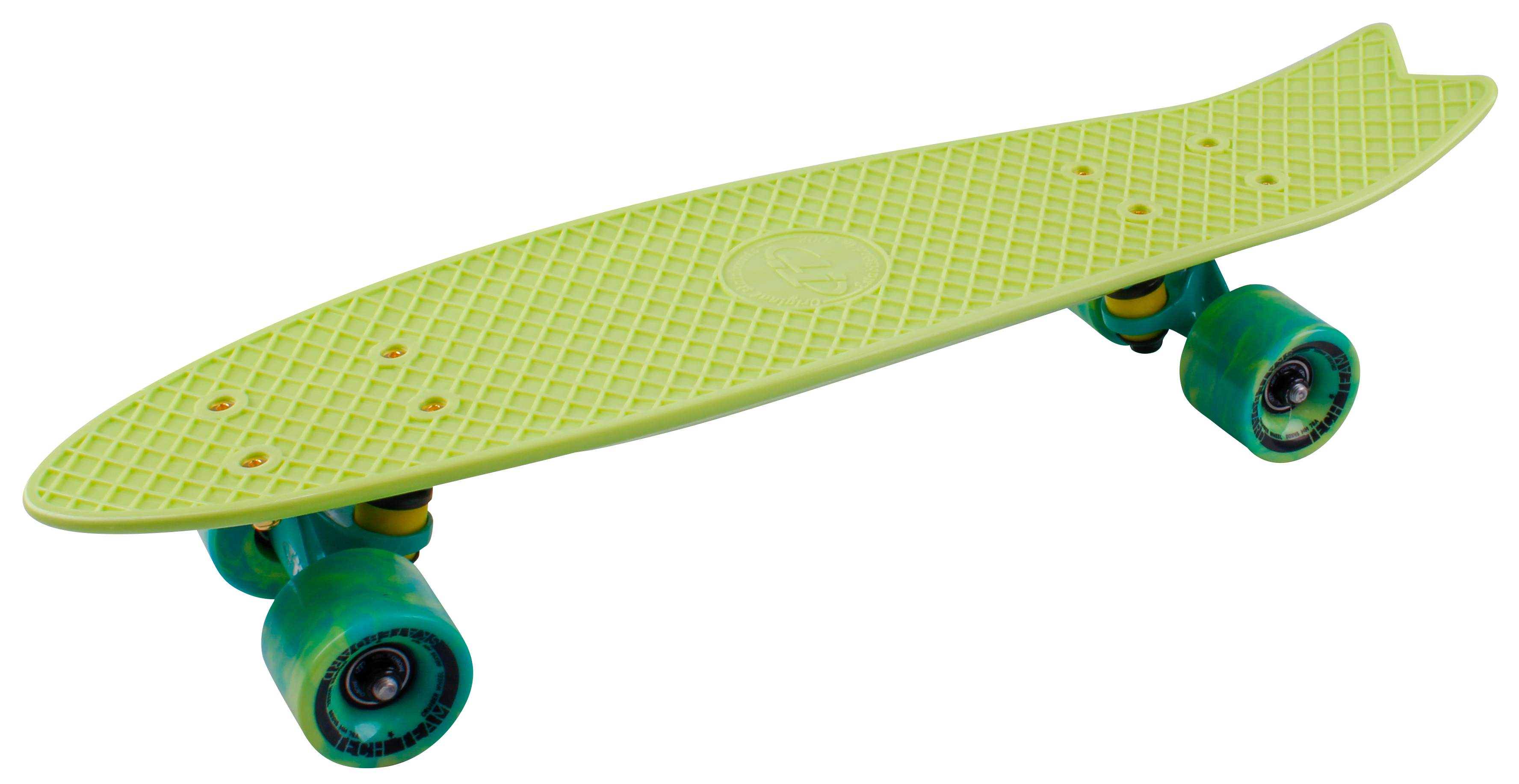 Скейтборд пластиковый Fishboard 23  light green 1/4 TLS-406