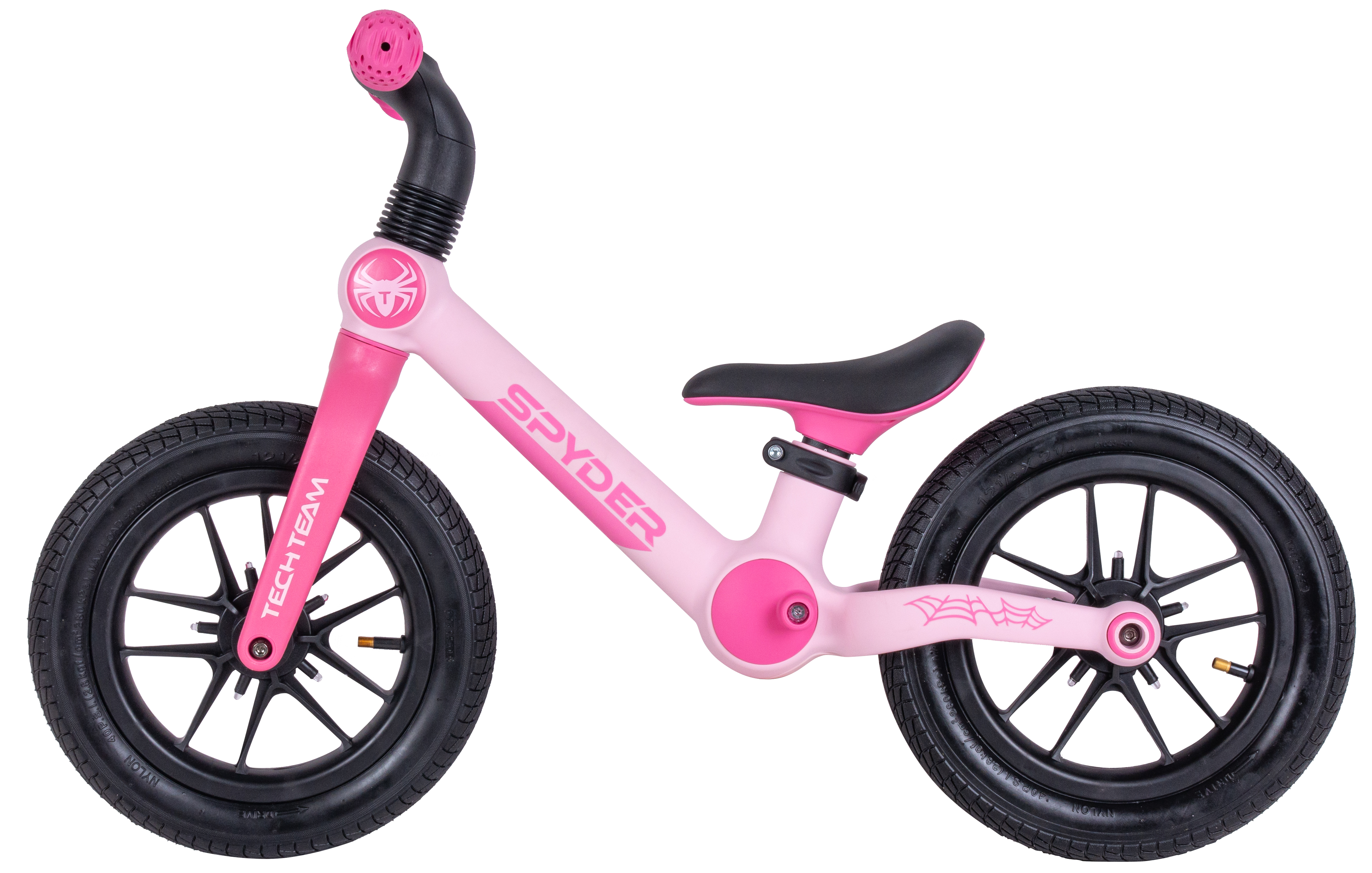 Беговел Spyder розовый 1/1  колпачки