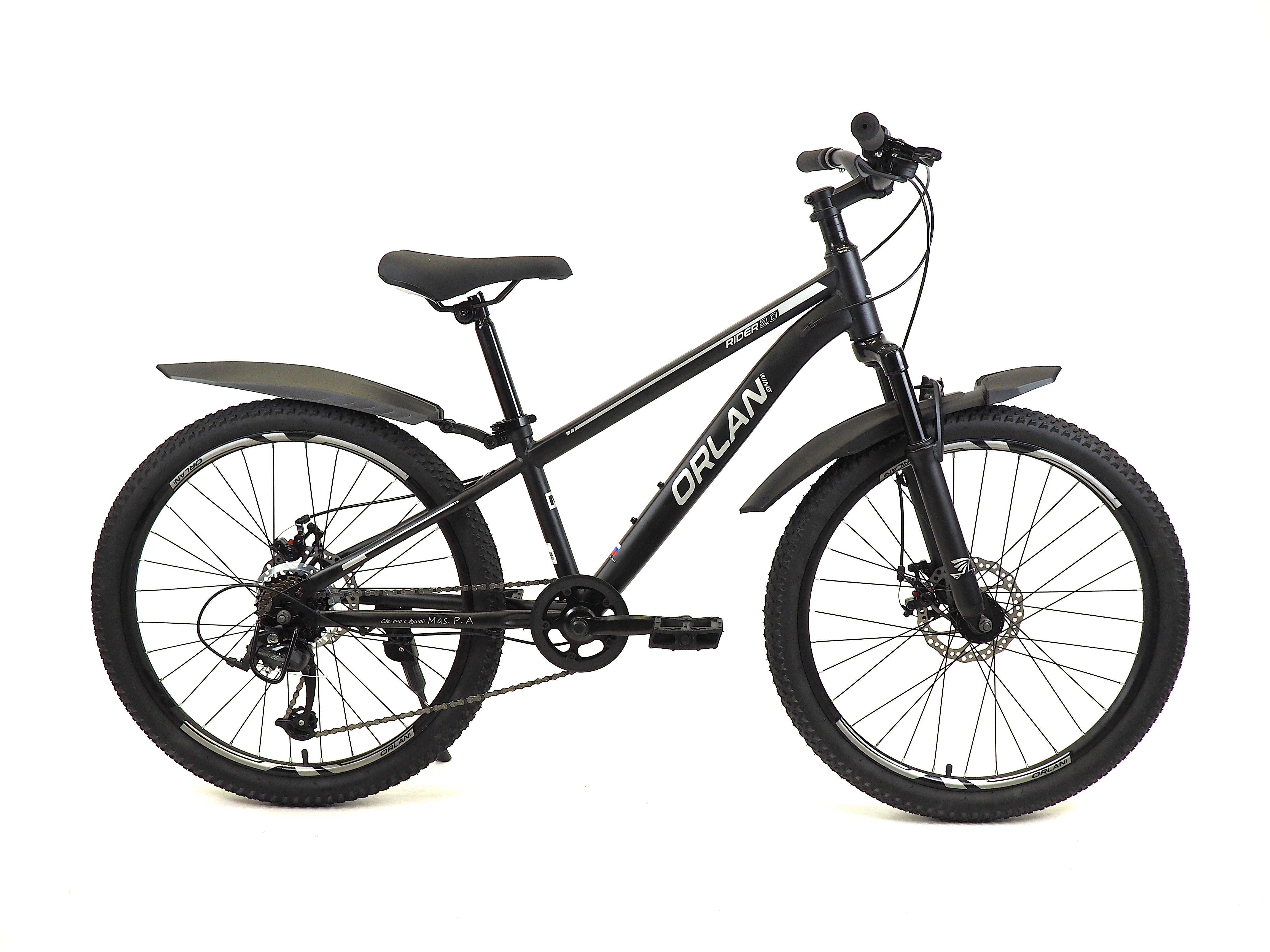 Велосипед ORLAN WING 24" RIDER 2.0 черный, сталь, размер 12