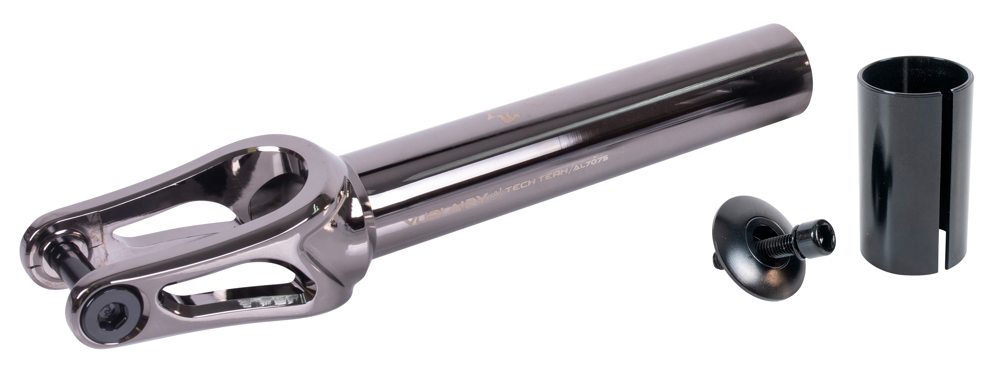 Вилка для X-Treme самоката, Yuri Airy, AL 7075 (SCS/HIC 24x110мм колеса) Neo Black