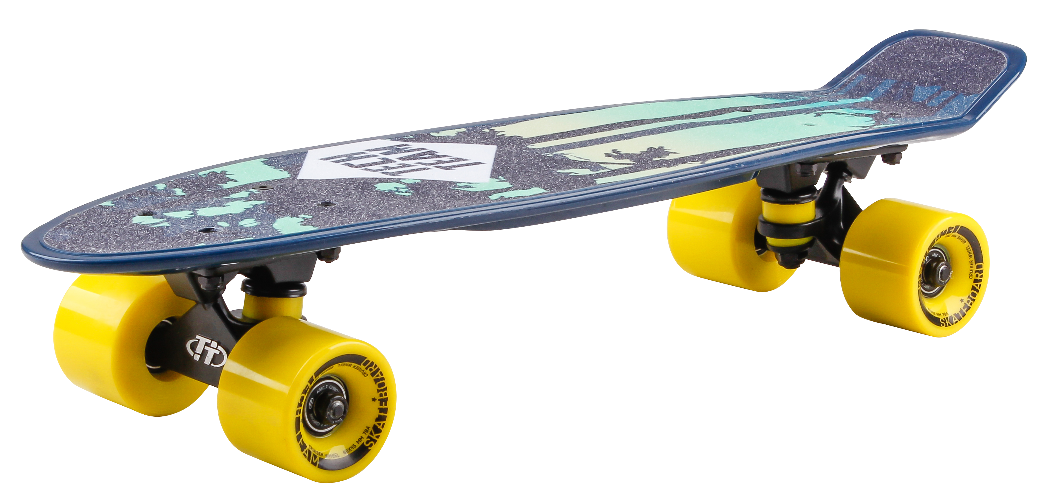 Скейтборд пластик Kiwi 22 blue 1/4 TSL-401P