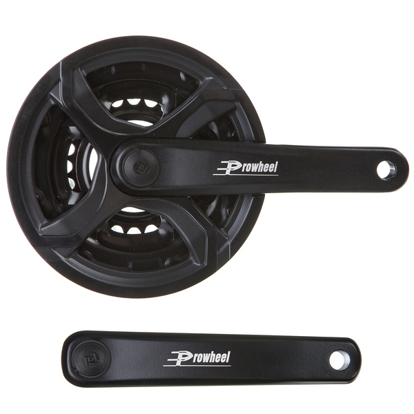 Шатуны PROWHEEL TA-CQ02 CRANK 175MM CHAINRINGS 24/34/42T w/PLASTIC BLACK CHAINGUARD