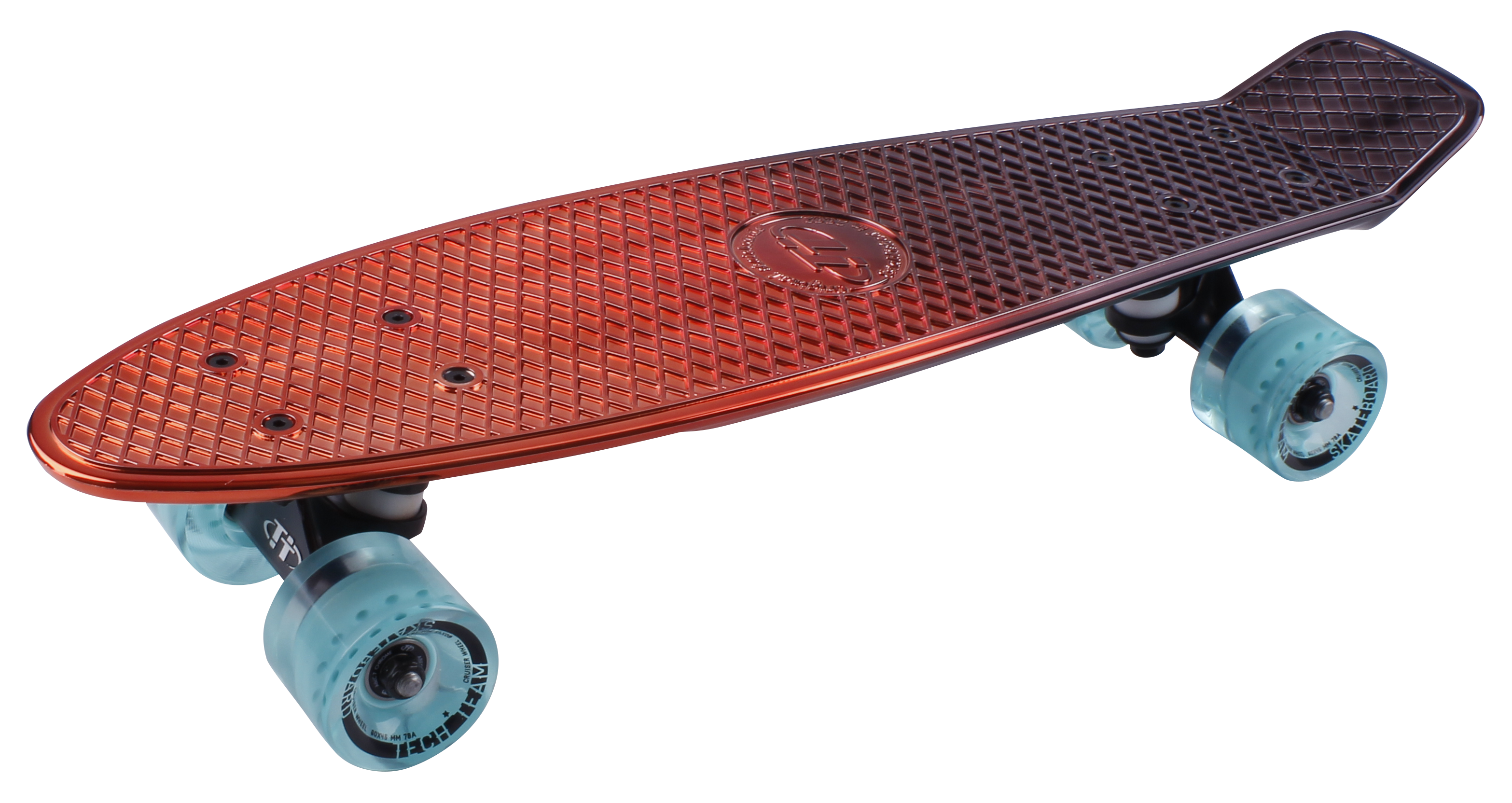 Скейтборд пластиковый Metallic 22 red 1/4