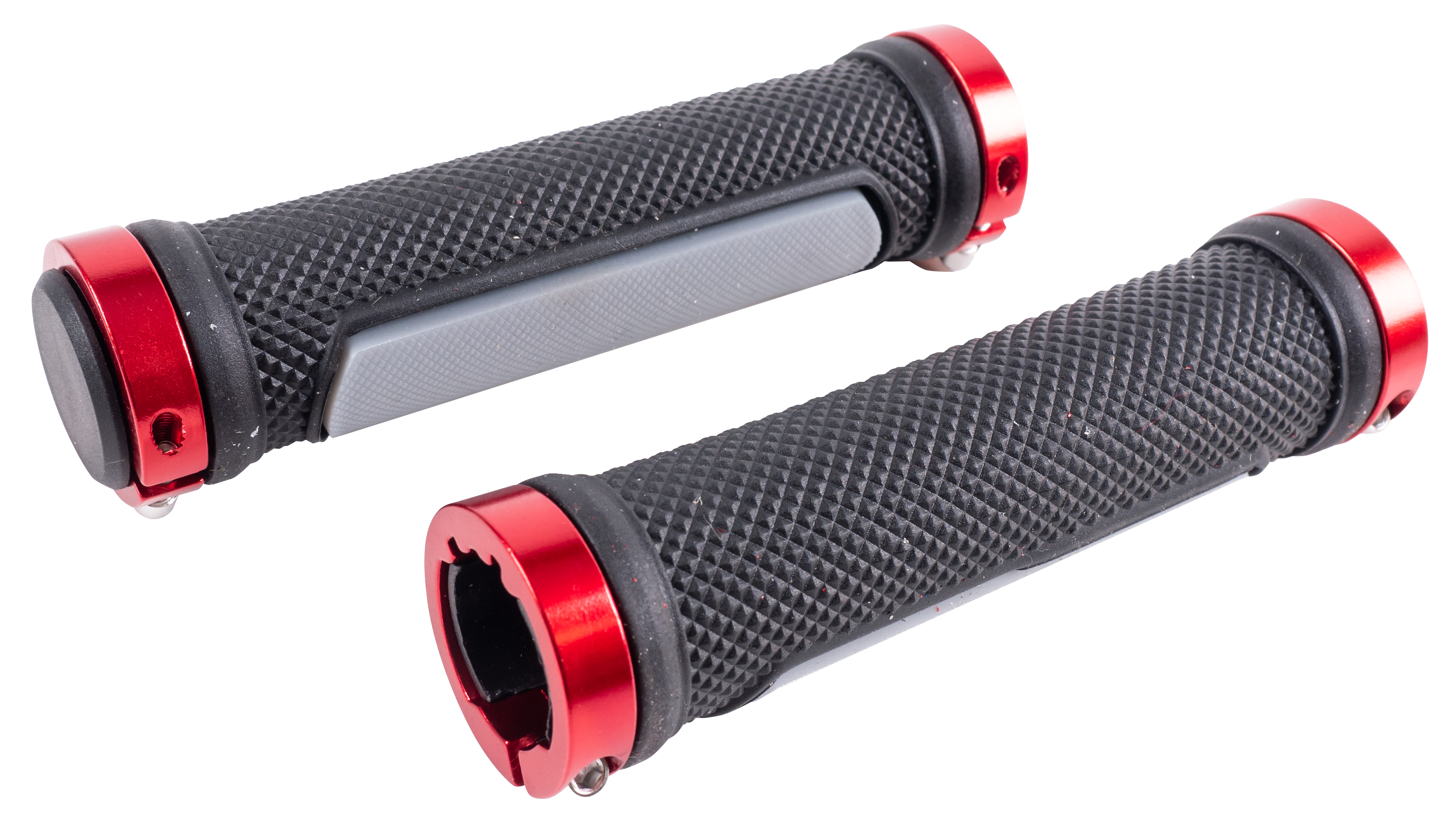 Грипсы круглые с двумя кольцами фиксаторами TPE 130 мм  SZ-051 SZ-051