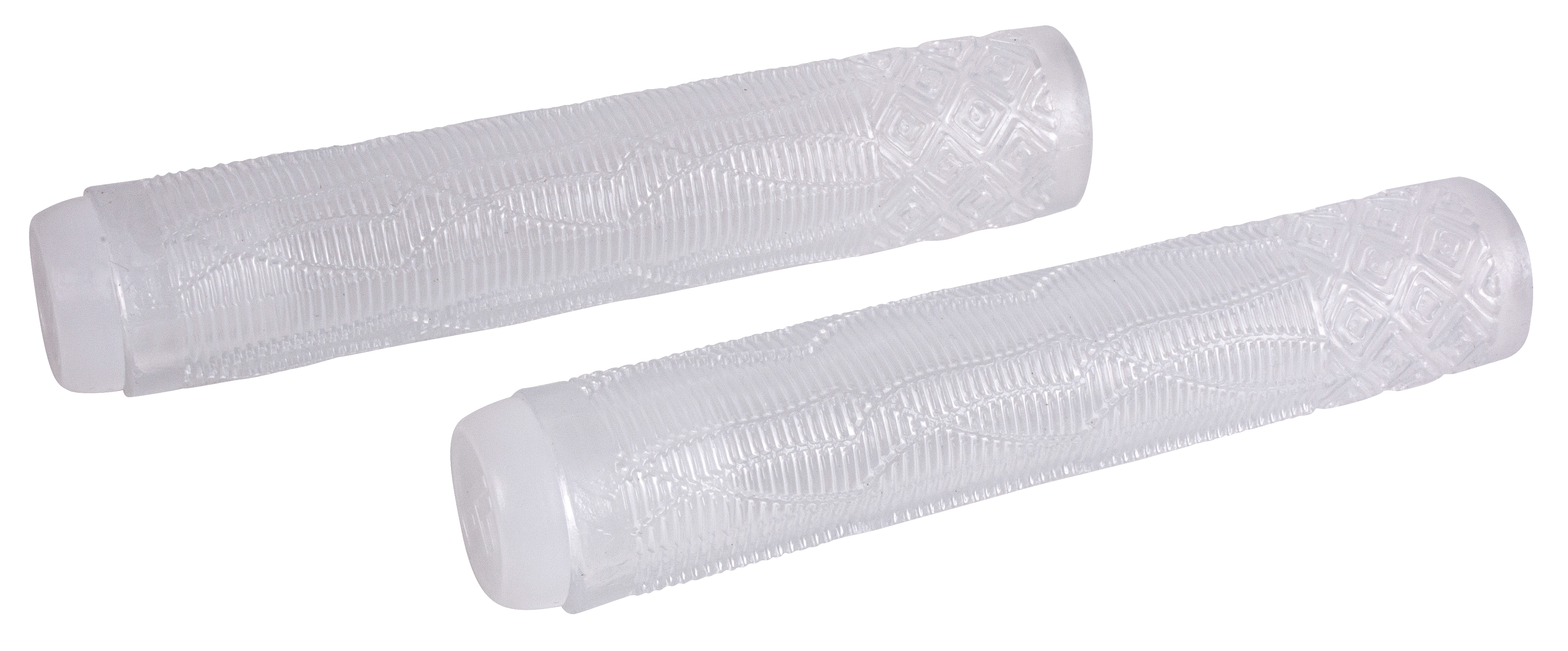 Н-р грипсы 2шт с барендами Drop,160mm, transparent на трюковой самокат 294354