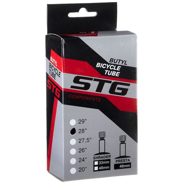 Камера велосипедная STG, бутил ,28Х1,75/1,95 ,велониппель 48мм (упак. коробка)