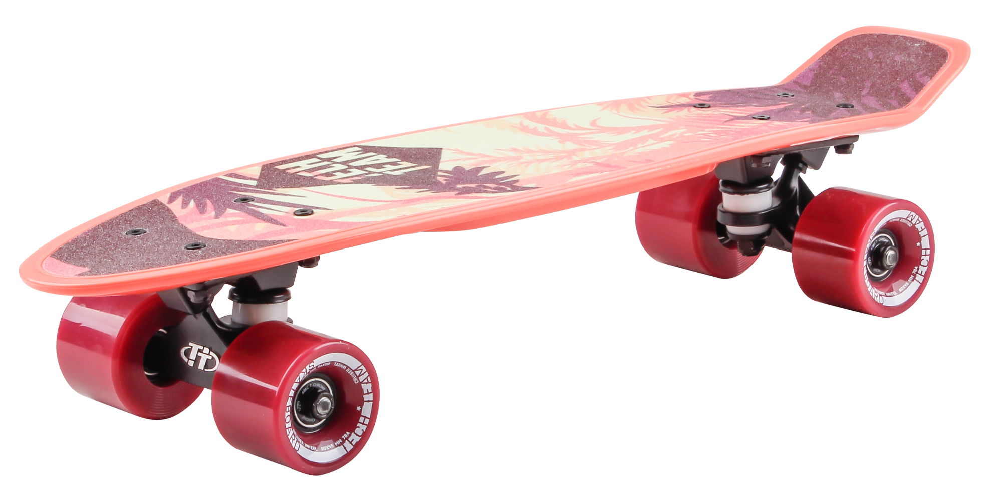 Скейтборд пластик Kiwi 22 orange 1/4 TSL-401P