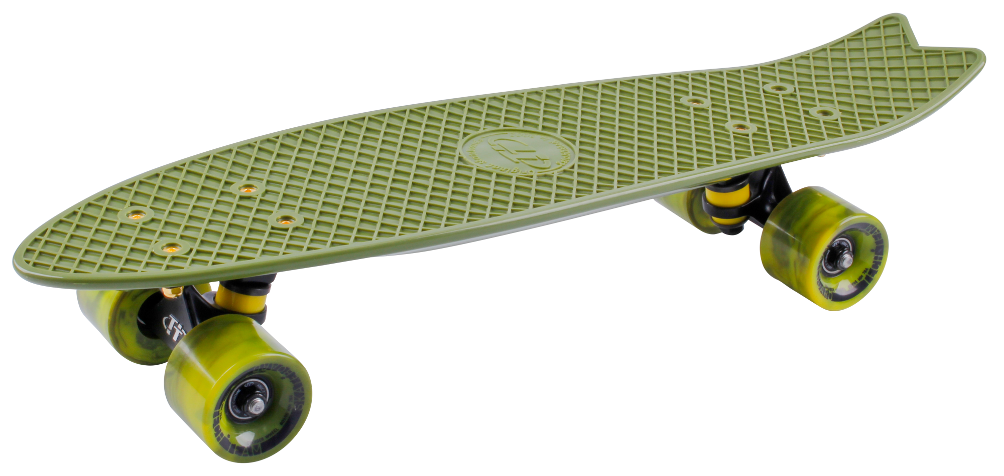 Скейтборд пластиковый Fishboard 23  dark green 1/4 TLS-406
