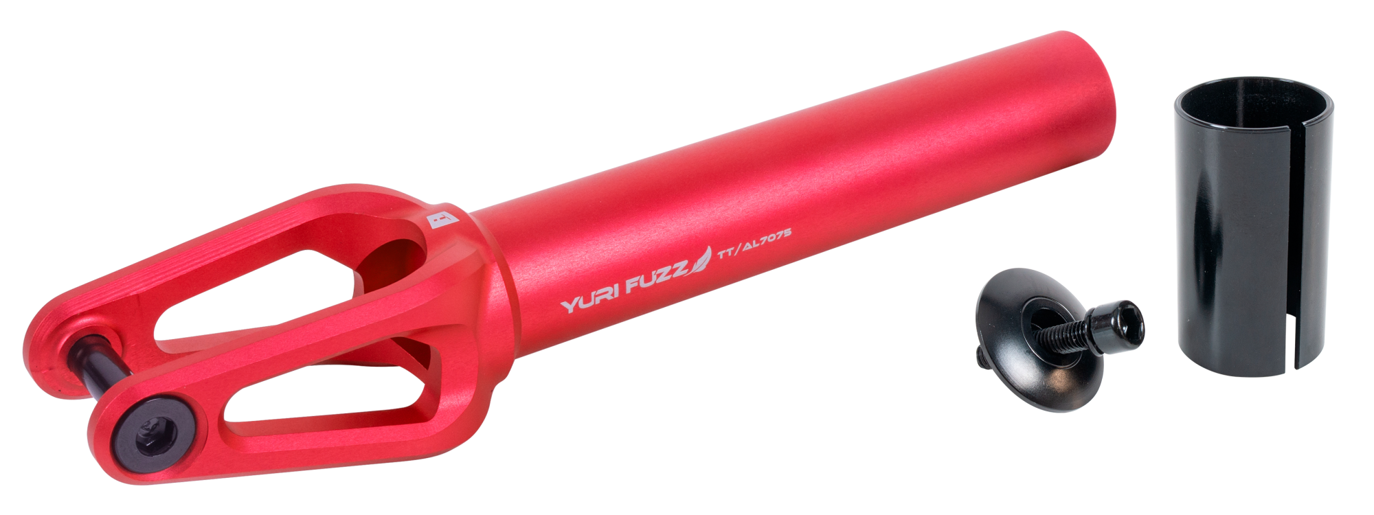 Вилка для X-Treme самоката, Yuri Fuzz, AL 7075 (SCS/HIC 24x110мм колеса) Red