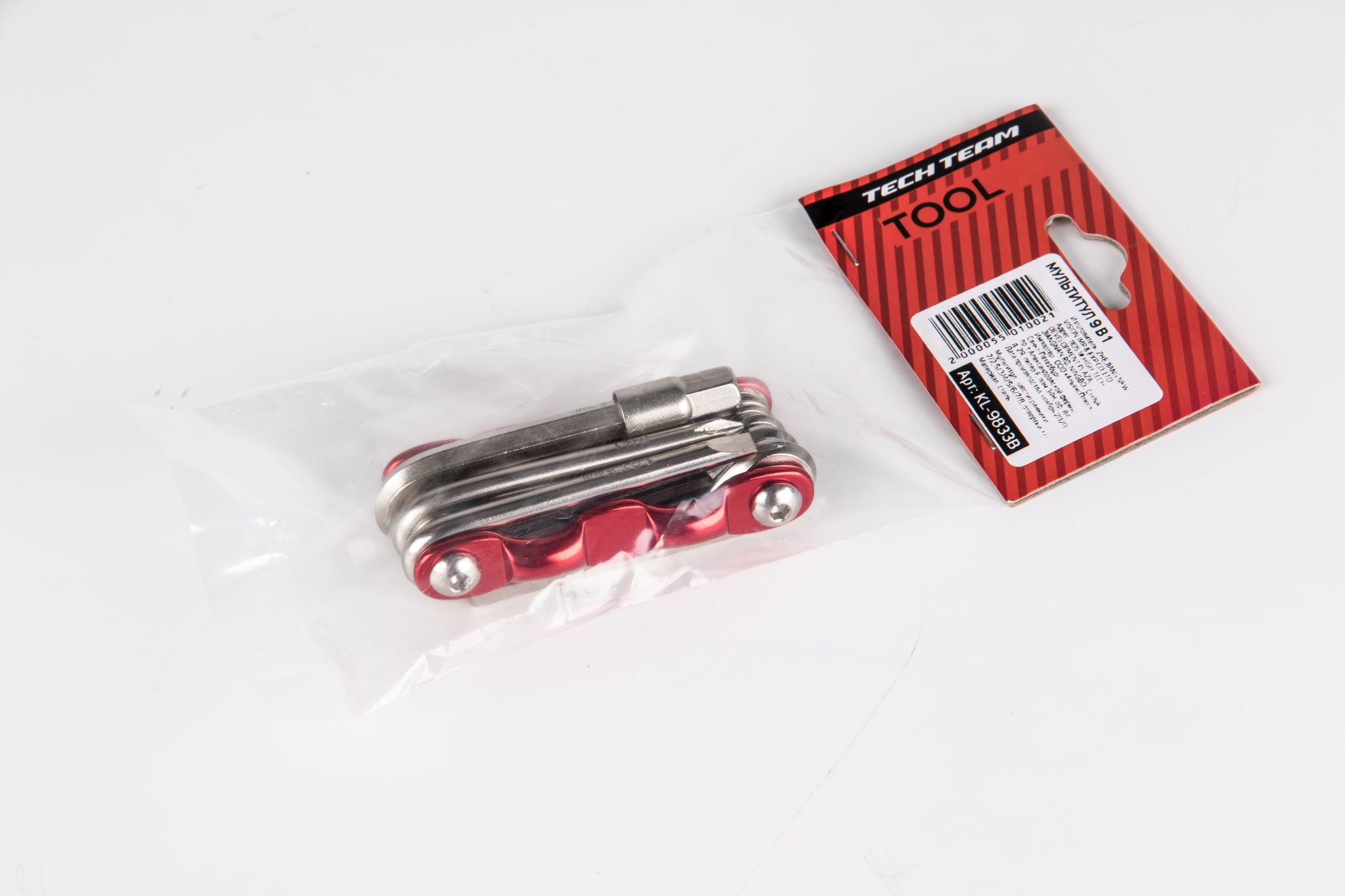 Мультитул 9 в 1 черный  KL-9833B 1/200 KL-9833B