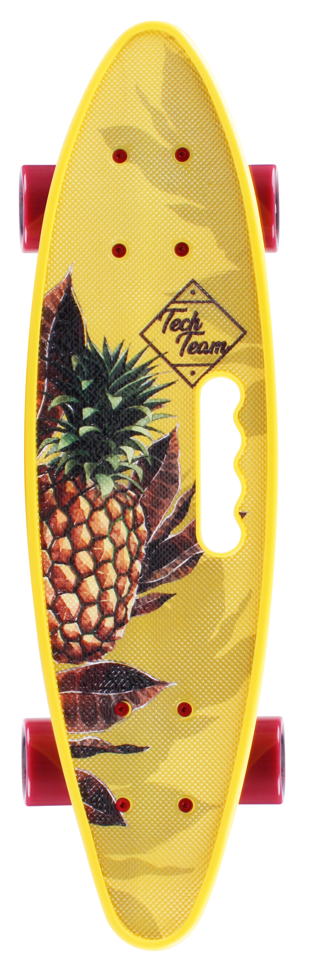 Скейтборд пластиковый Fishboard 23 print (mini)yellow1/4 TLS-409 mini