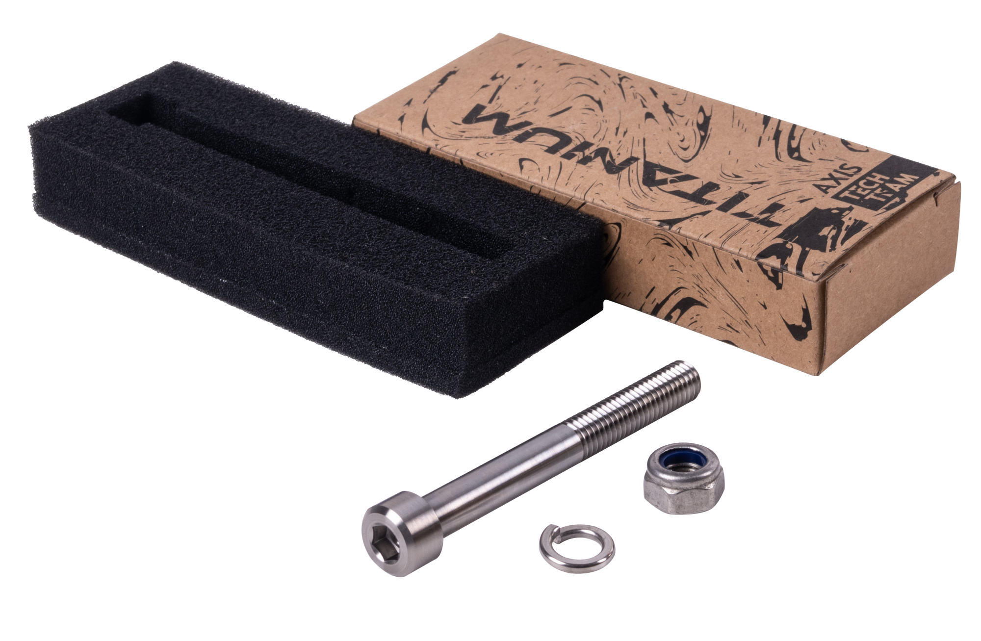 Болт М8х70 из титана  с гайкой и гровером