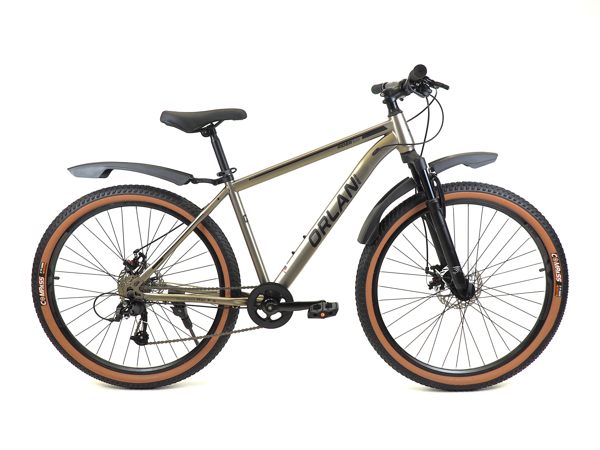 Велосипед ORLAN WING 27.5" RIDER 1.0 серый, сталь, размер 18