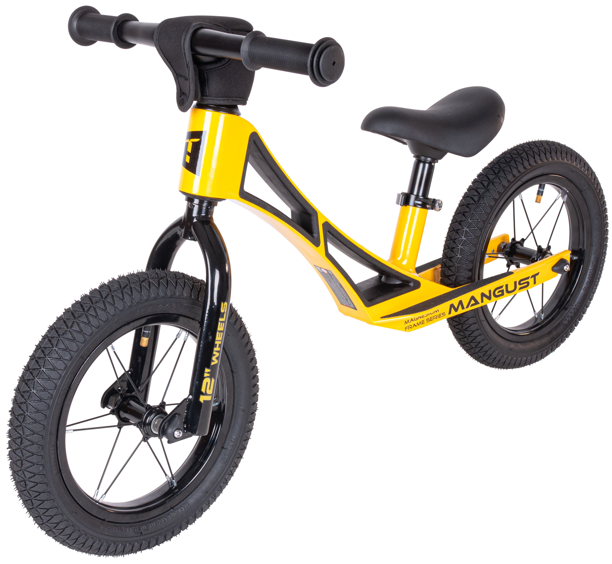 Беговел Mangust жлтый 1/1  колпачки