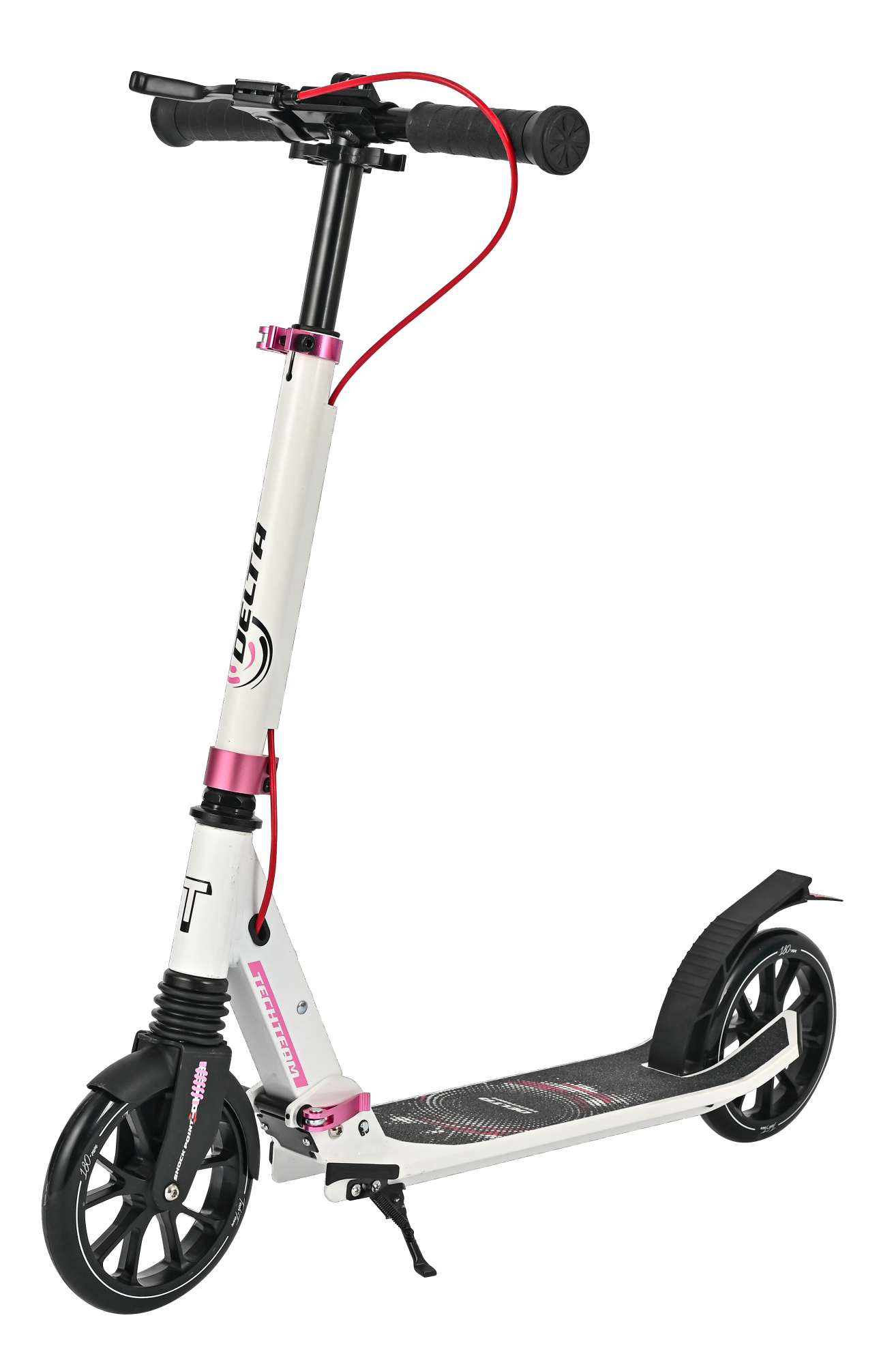 Самокат Delta black-green 1/4