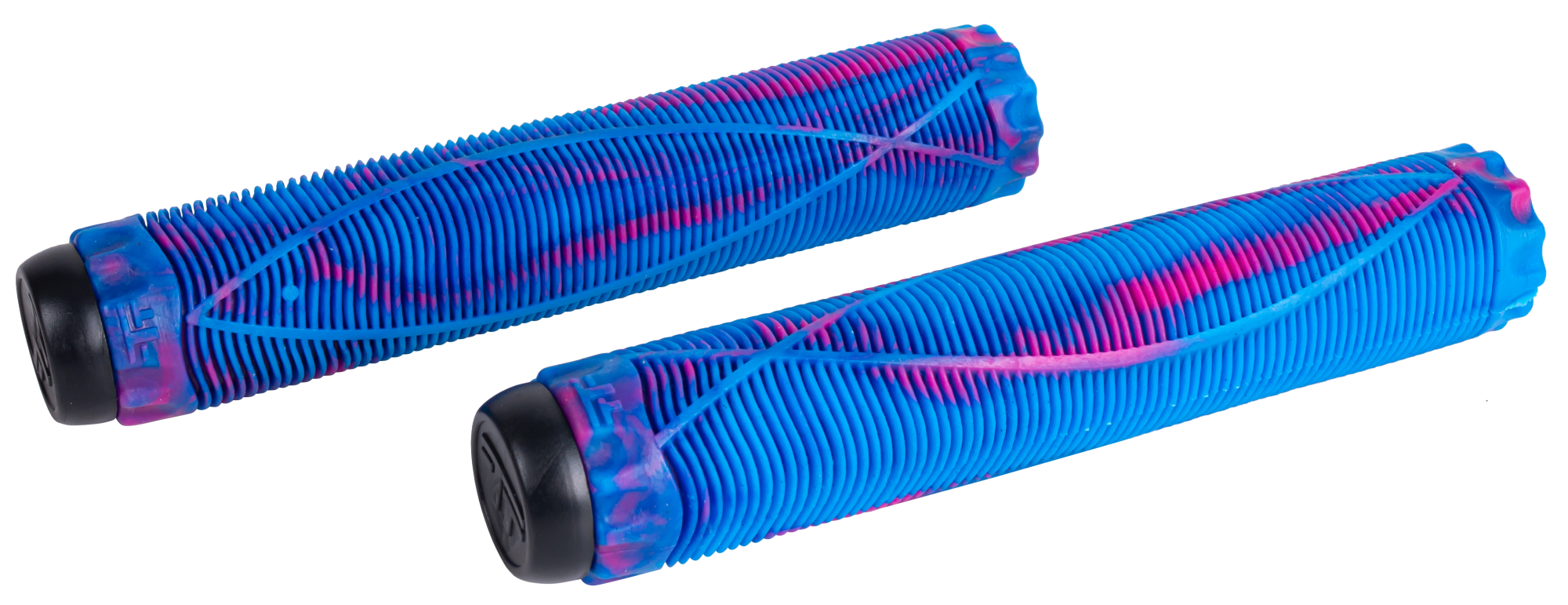 Н-р грипсы 2шт с барендами Fish, 170mm, Blue/Pink, на трюковой самокат 1/100 294354