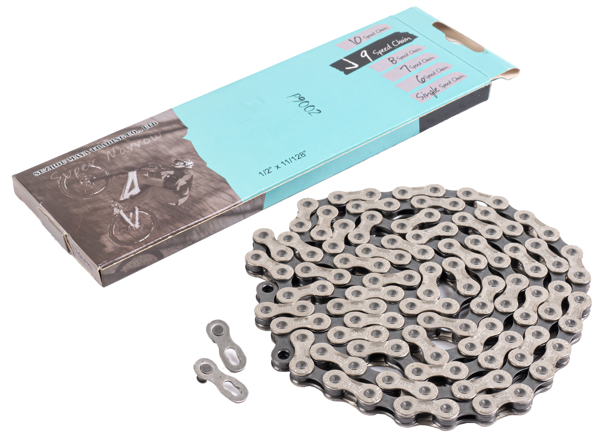 Цепь  9 скоростей, 116 звеньев, сталь 1/50 T9S